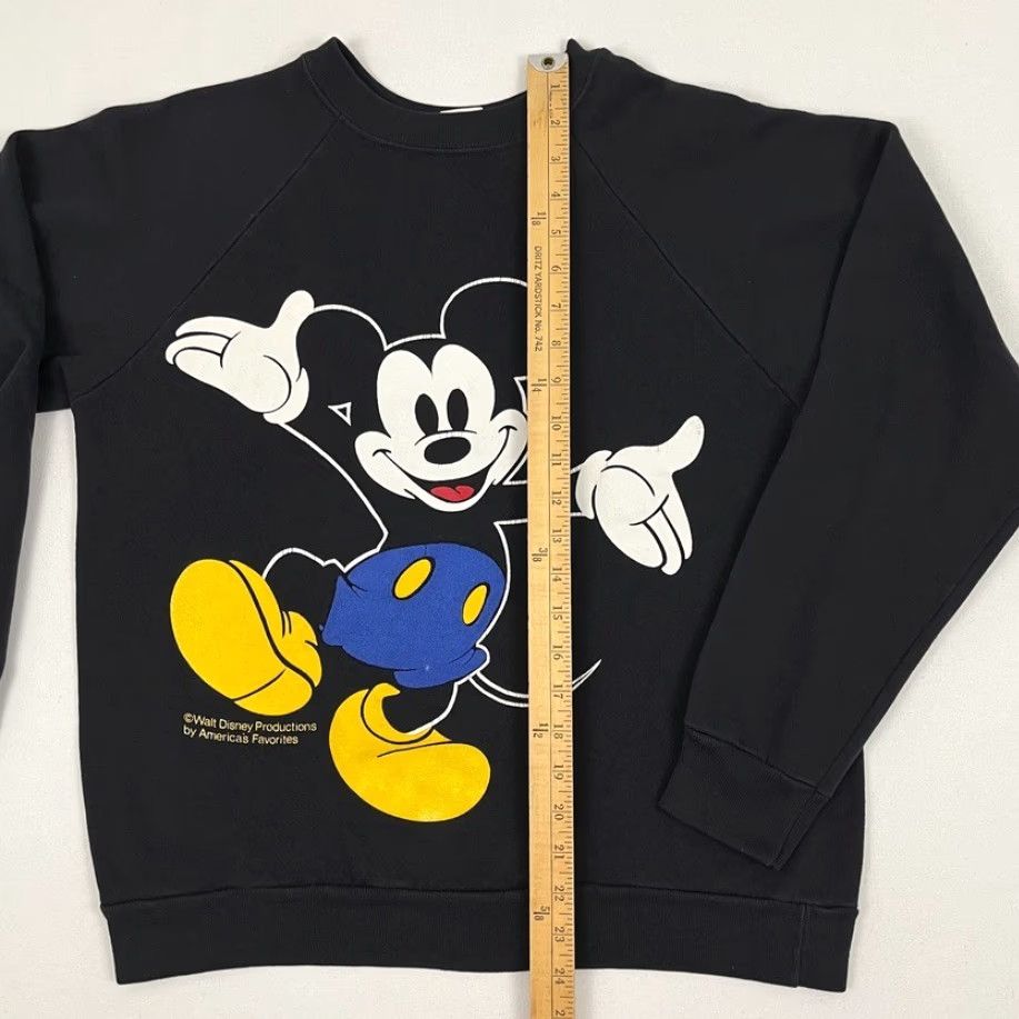 Disney VTG Mickey Mouse Sweatshirt Adult Womens L Black Disney Crew Pullover USA Size L / US 10 / IT 46 - 5 Thumbnail