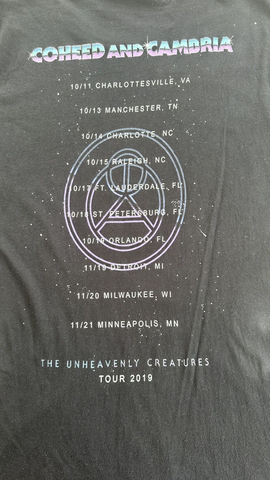 Canvas COHEED AND CAMBRIA BAND TOUR TEE Size US XL / EU 56 / 4 - 5 Thumbnail