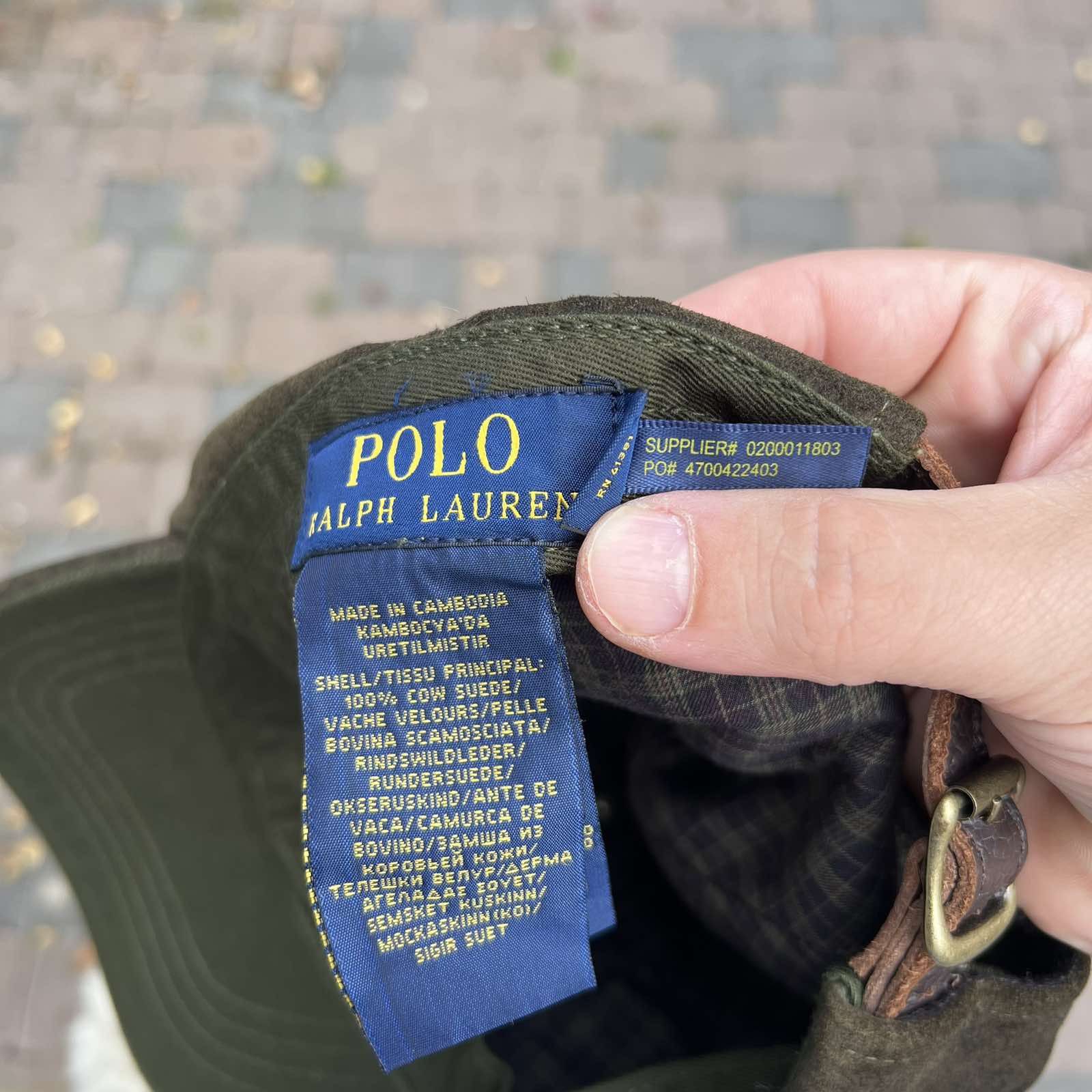Polo Ralph Lauren Polo Ralph Lauren Cap Hat Suede Goat Leather Olive NWT Size ONE SIZE - 6 Thumbnail