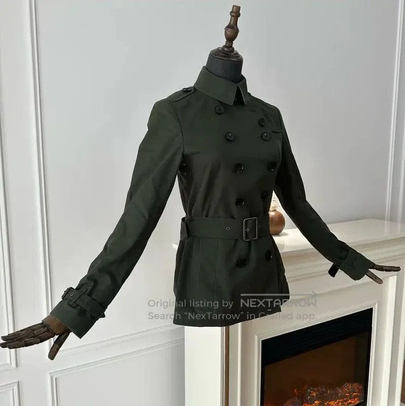 Burberry Burberry Military Green Women's Trench Coat. Size S / US 4 / IT 40 - 2 Thumbnail