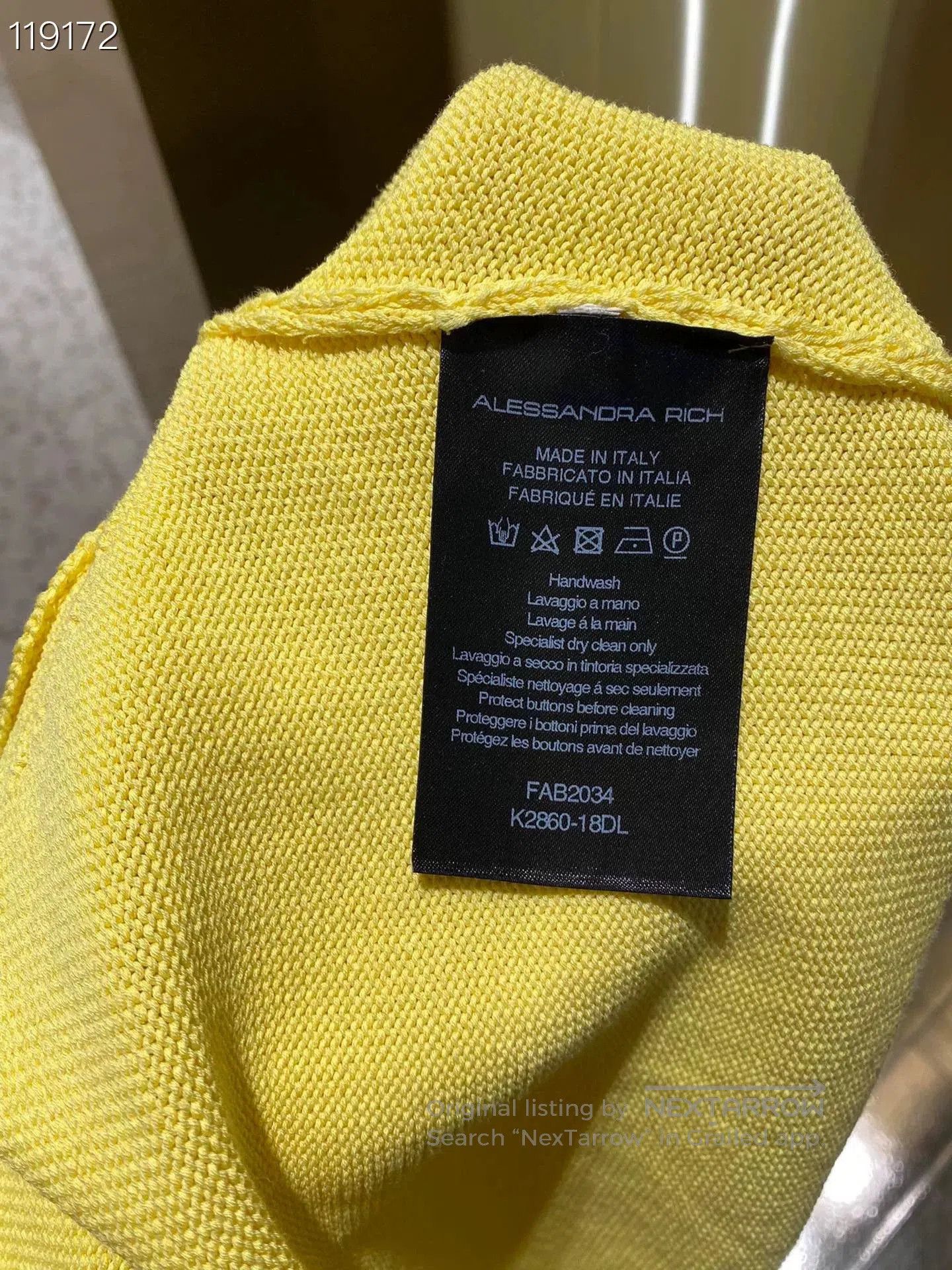 Alessandra Rich ALESSANDRA RICH Yellow Short Cardigan. Size M / US 6-8 / IT 42-44 - 5 Thumbnail