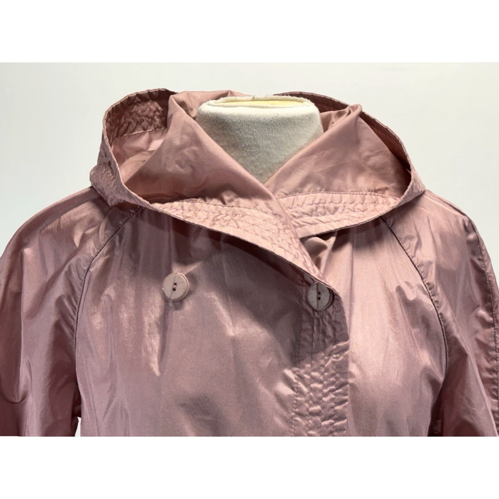 Vintage VINTAGE Totes Coat Trench Nylon Rain Women’s Sz 8 Pink Lightweight Long Sleeve Button Long Size M / US 6-8 / IT 42-44 - 5 Thumbnail