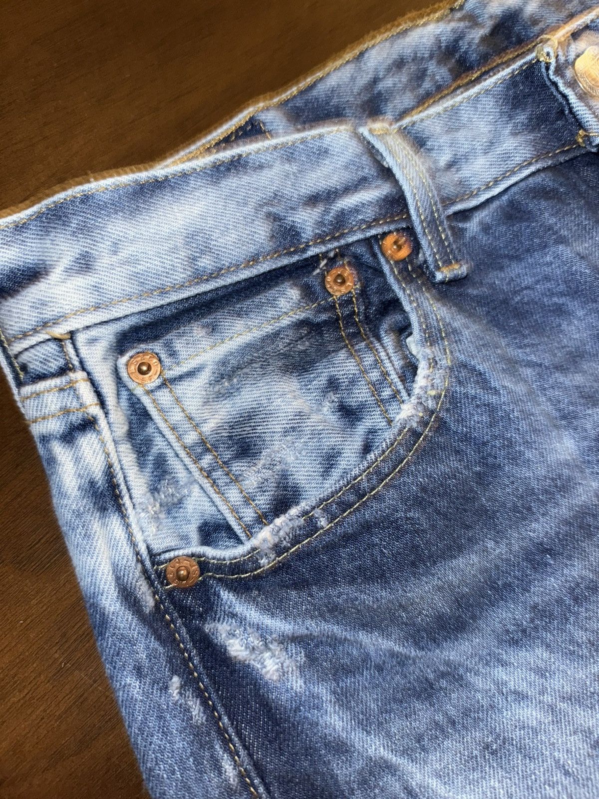 Levi's × Levi's Vintage Clothing × Vintage Levi’s 501’s distressed vintage jeans Size US 30 / EU 46 - 5 Thumbnail