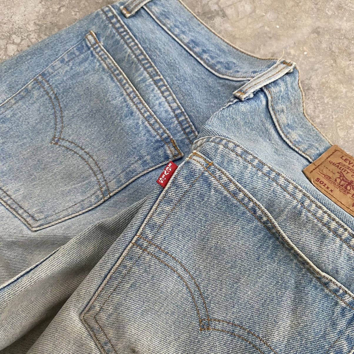 Levi's Size 30x32 Vintage 1991 Levis 501 Light Blue Dirty Jeans Size US 30 / EU 46 - 23 Thumbnail