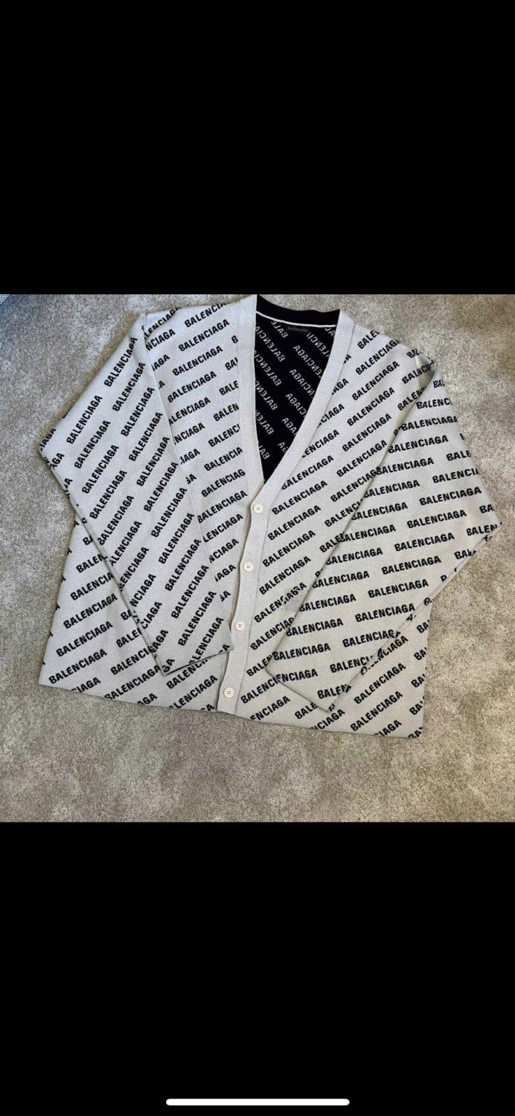 Balenciaga Logo cardigen Size US L / EU 52-54 / 3 - 1 Thumbnail