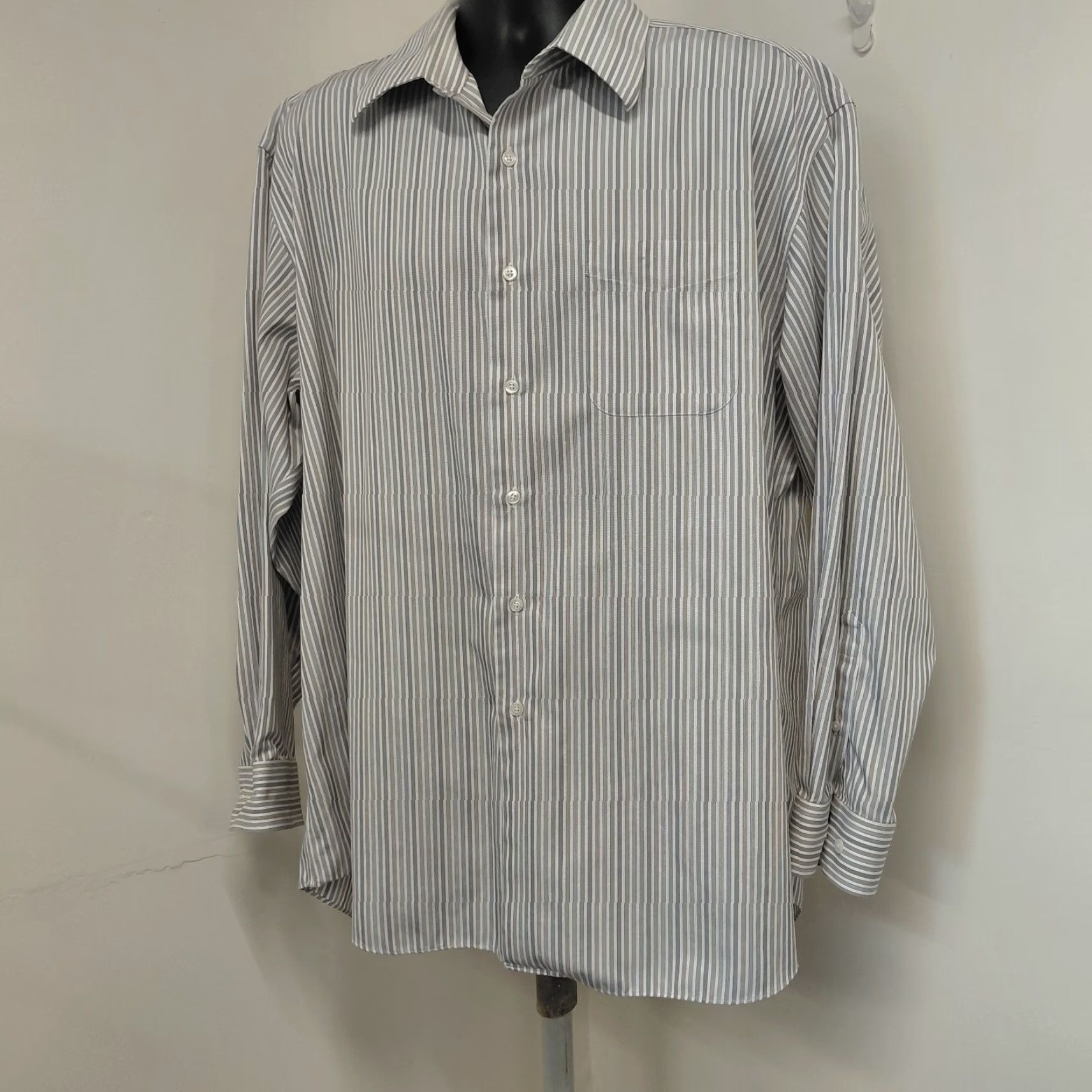Needles Roberto Villini Shirt Men's Sz 18 34-35 Non-Iron Single Needle Business Dadcore Size US XXL / EU 58 / 5 - 3 Thumbnail