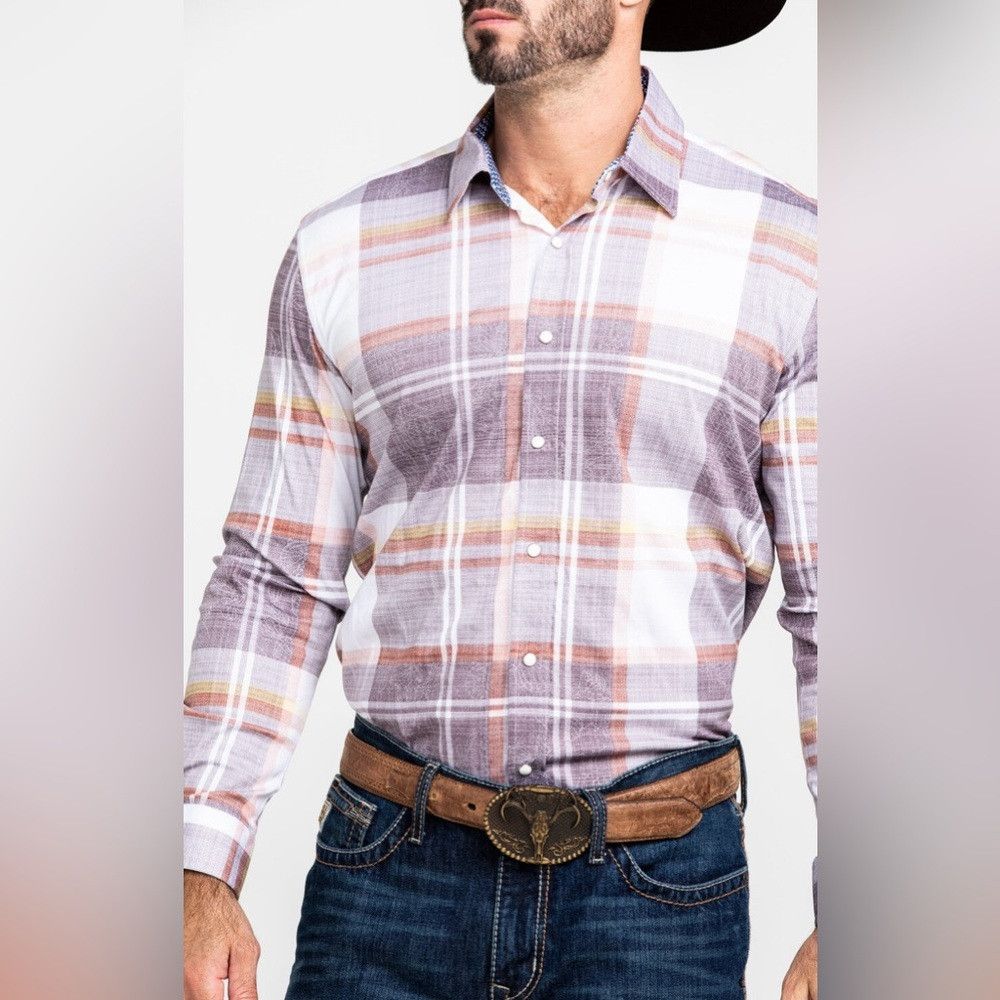 Scully SCULLY SIGNATURE SOFT SERIES MEN'S LARGE PLAID SNAP LONG SL Size US L / EU 52-54 / 3 - 4 Thumbnail