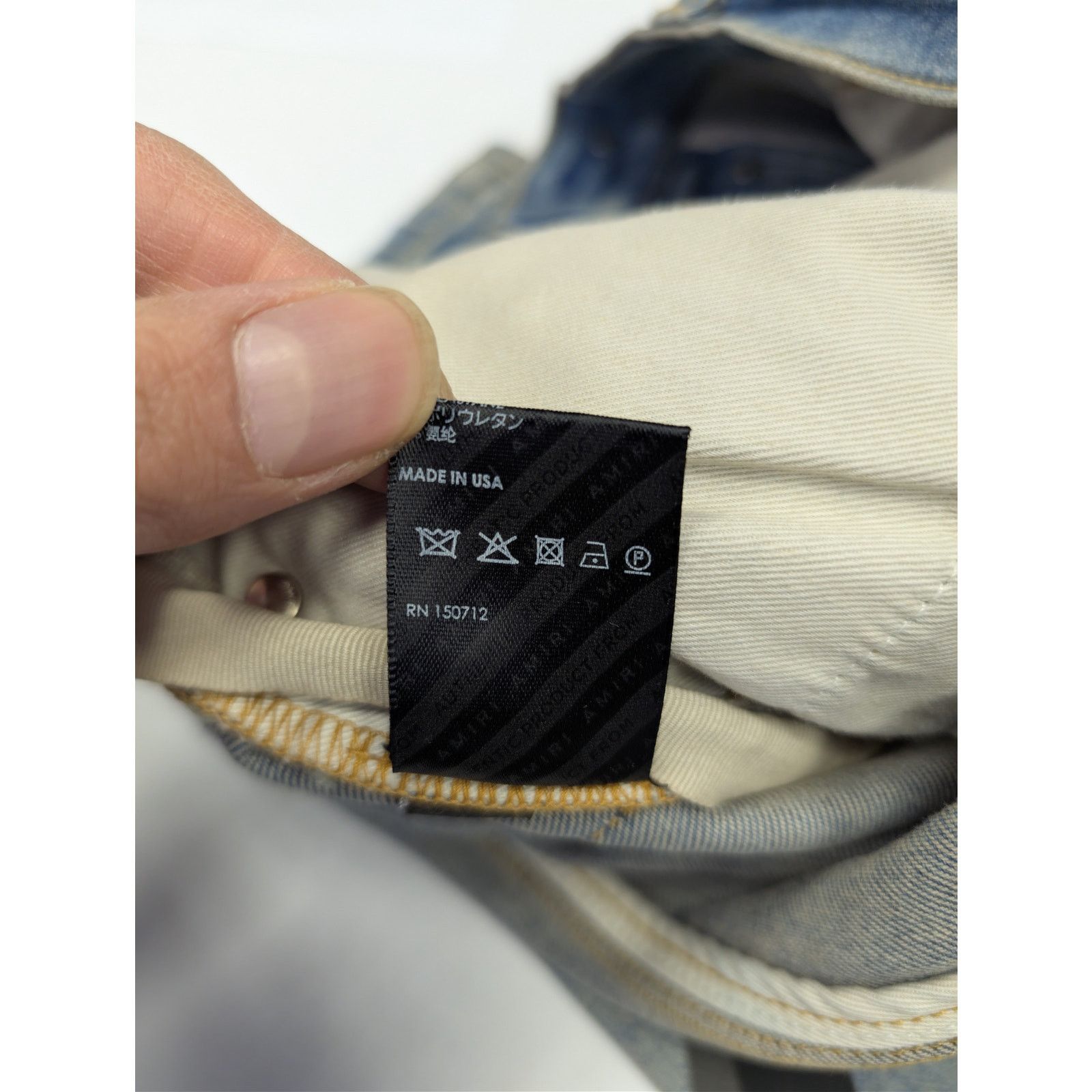 Amiri o1rshd1 Old English Logo Jean Denim Jeans Clay Indigo Size US 34 / EU 50 - 21 Thumbnail