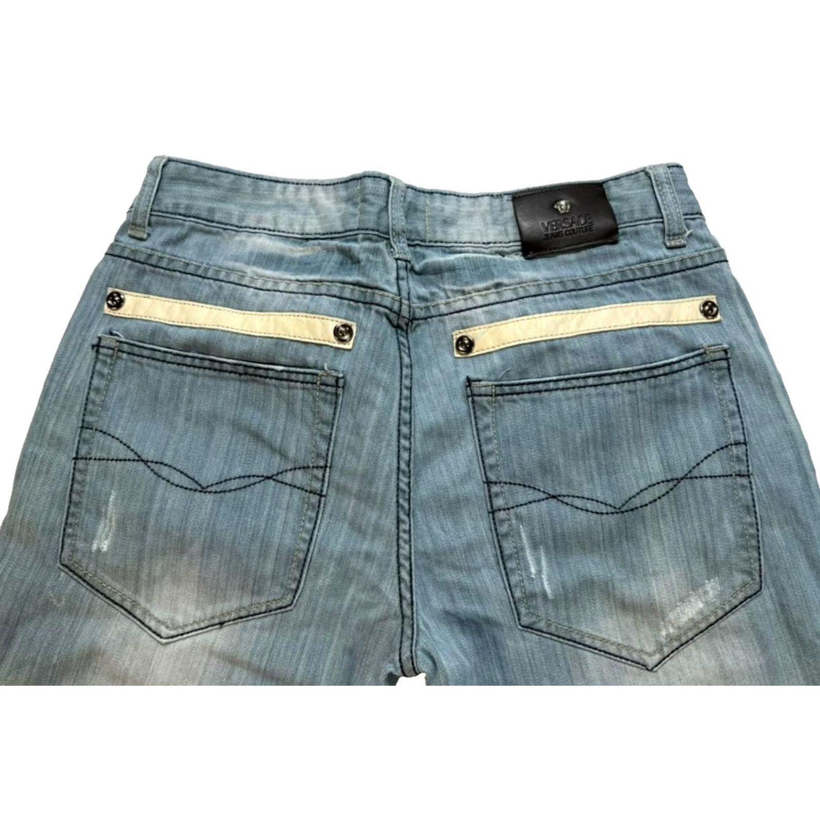 Versace Jeans Couture Versace Jeans Couture Jeans Mens Denim 33 Blue Cotton Denim Logo 5-Pocket Rise Mid 32 Inseam Inseam 32 in Regular Classic 33 Men Size US 33 - 4 Thumbnail