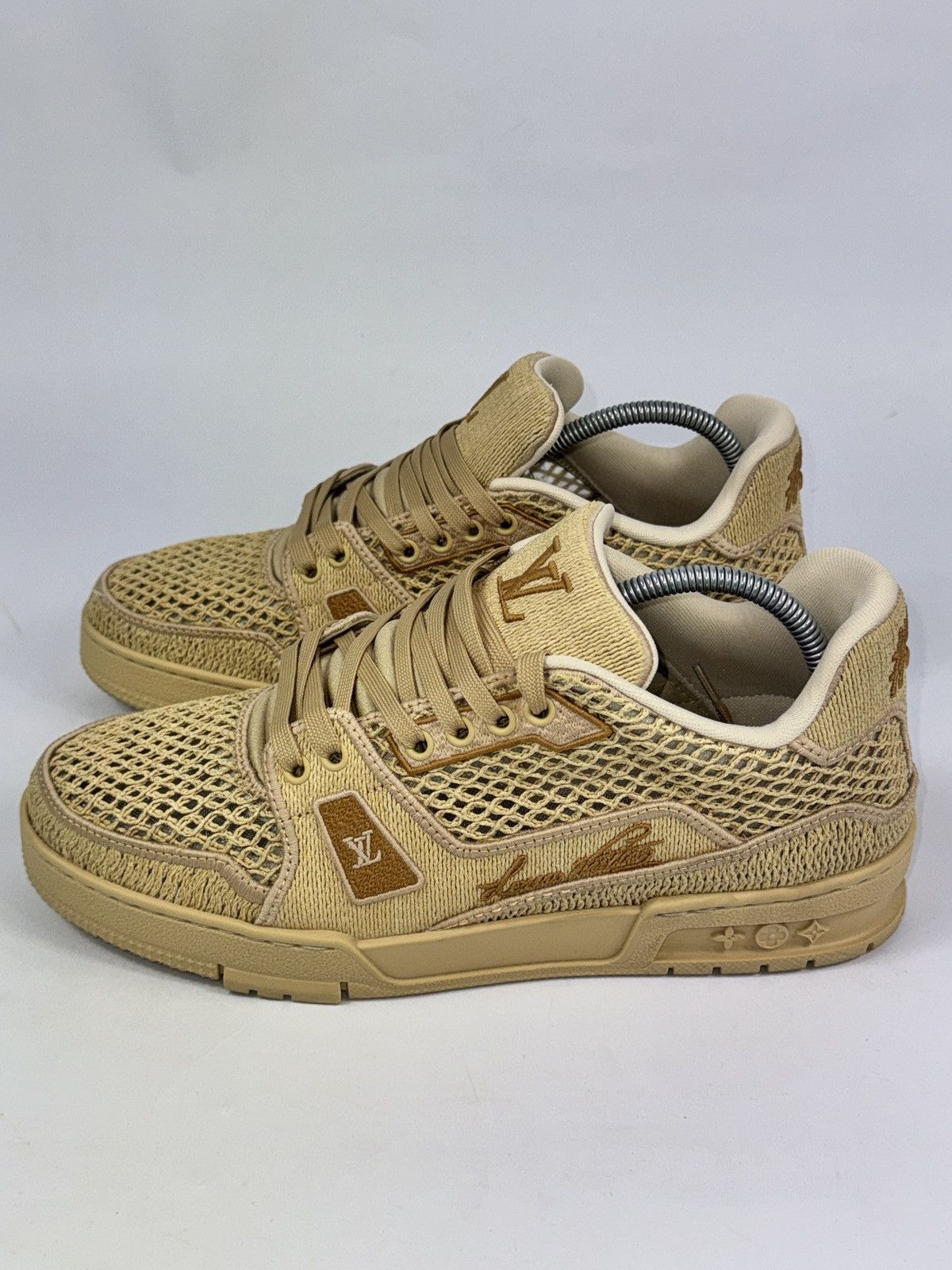 Louis Vuitton RAFFIA LOW TOP SNEAKERS Size US 10.5 / EU 43-44 - 5 Thumbnail