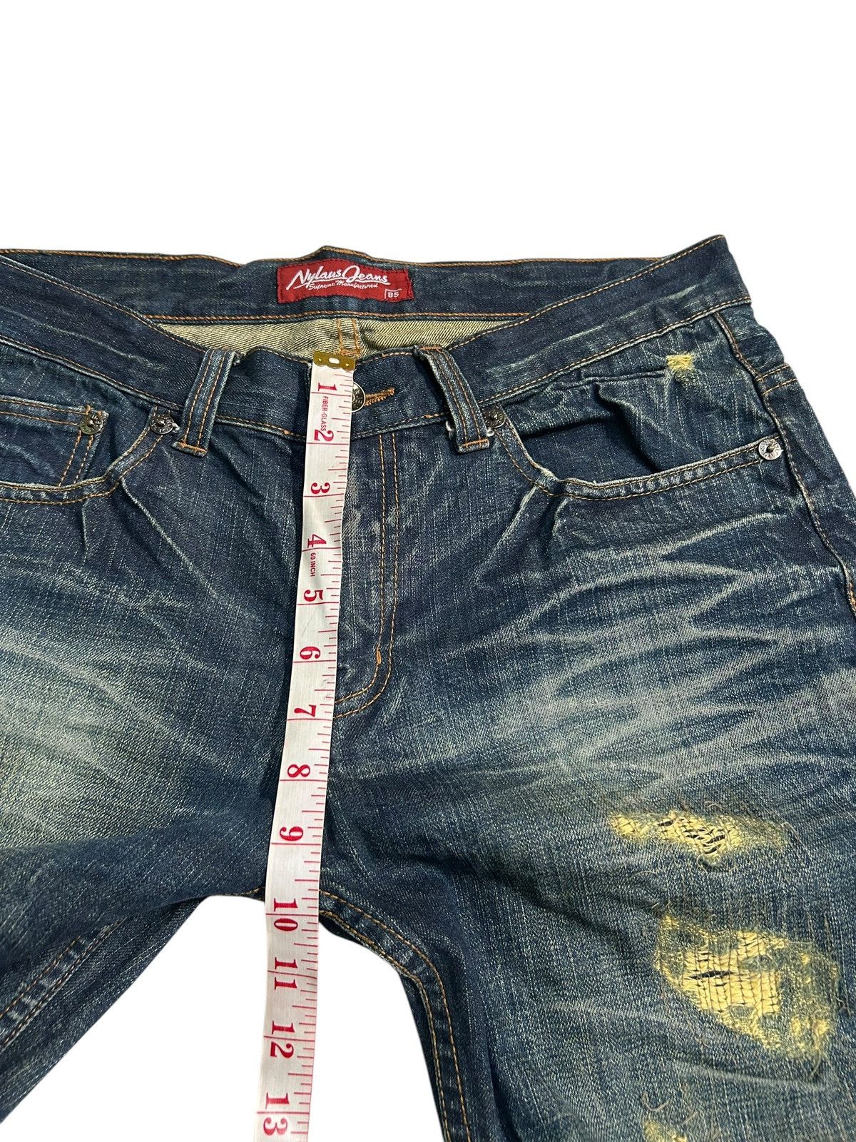 Japanese Brand × Kapital × Vintage Nylaus Japanese Style Distressed Denim Jeans Size US 34 / EU 50 - 20 Thumbnail