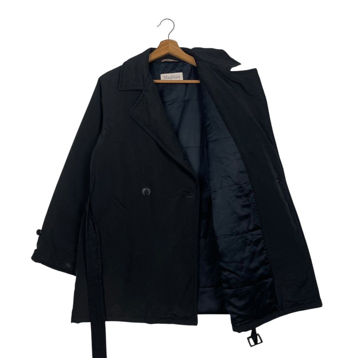 Max Mara Max Mara Double Breasted Black Jacket Size S / US 4 / IT 40 - 9 Thumbnail