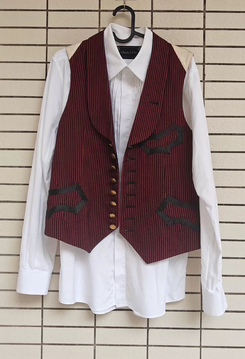 Number (N)ine Number (N)ine08aw organ pleated shirt 2503-Nextarrow Size US XL / EU 56 / 4 - 6 Thumbnail