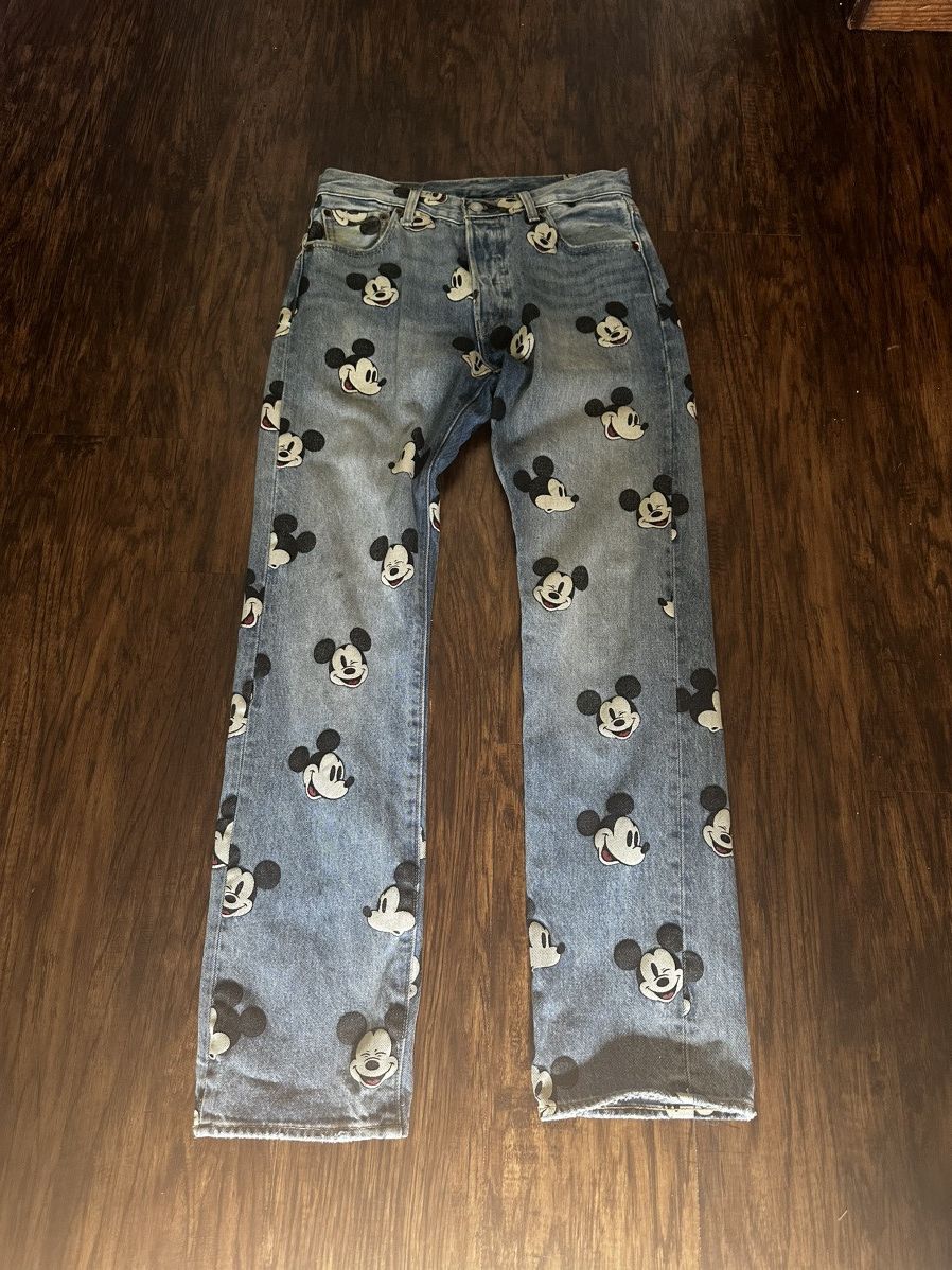 Levi's Levis x Disney Mickey 501 Jeans! Size US 30 / EU 46 - 2 Thumbnail