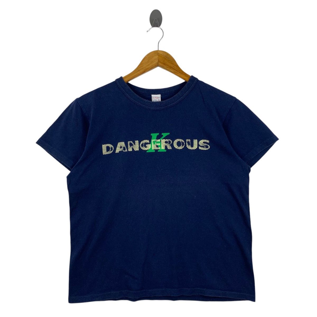 Dry Bones DRY BONES K Dangerous Japanese Brand Logo Print Blue Shirt Size US S / EU 44-46 / 1 - 1 Thumbnail