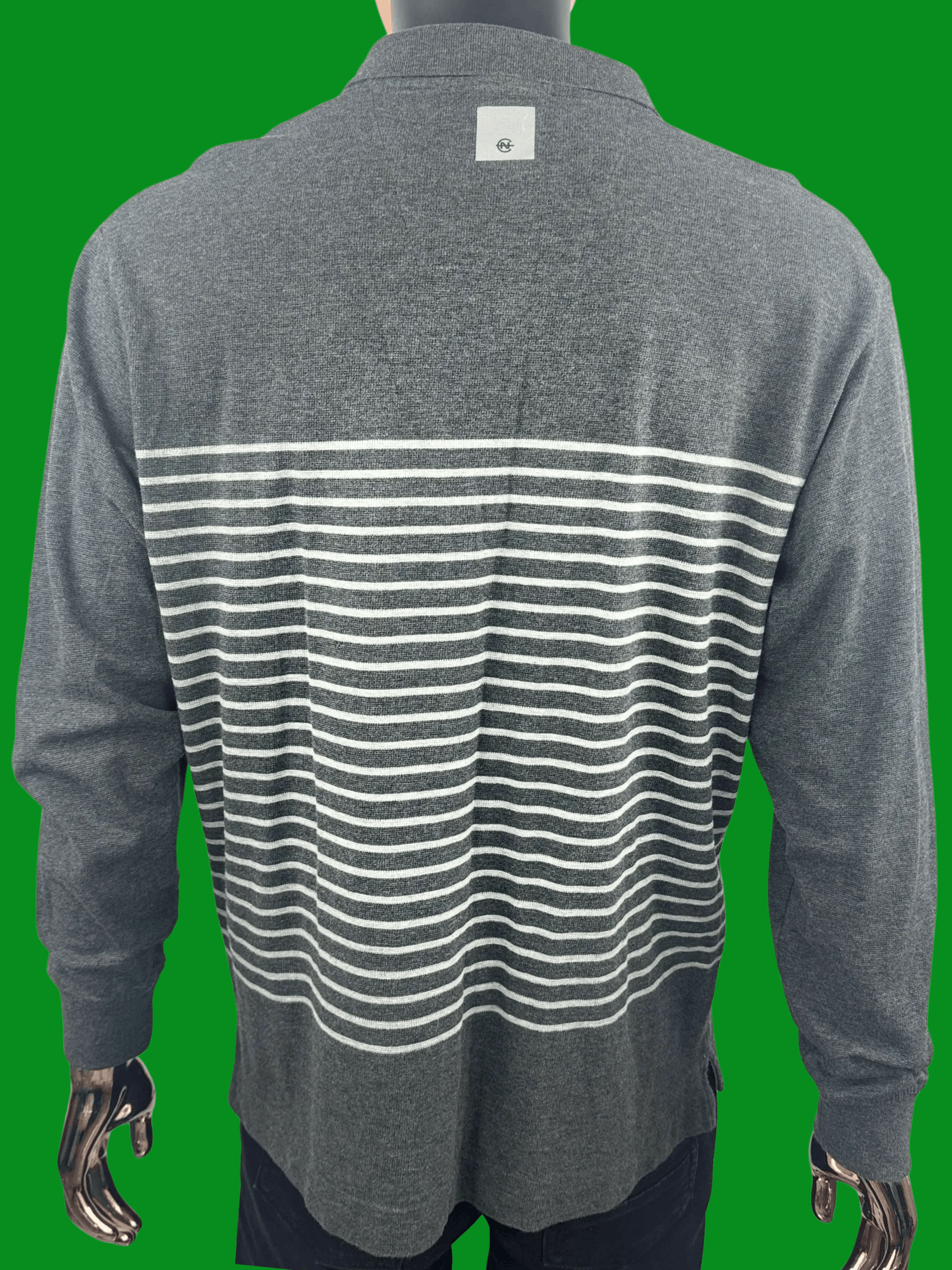 Nautica VTG Nautica Competition Gray & White Long Sleeve Rugby Size US M / EU 48-50 / 2 - 5 Thumbnail