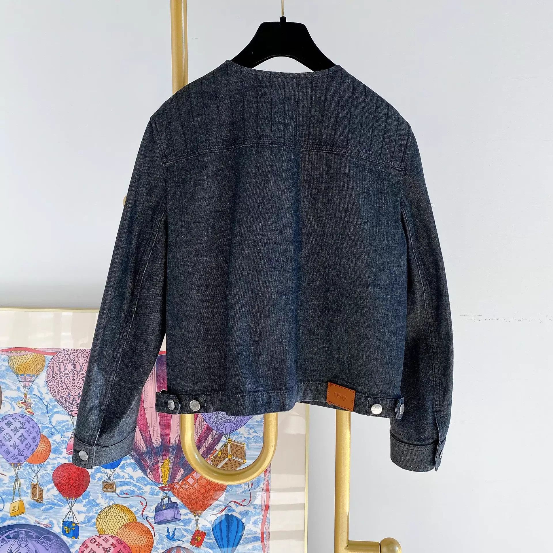 Hermes Hermes Dark Denim Suit 40 Top 38 Skirt Size M / US 6-8 / IT 42-44 - 3 Thumbnail