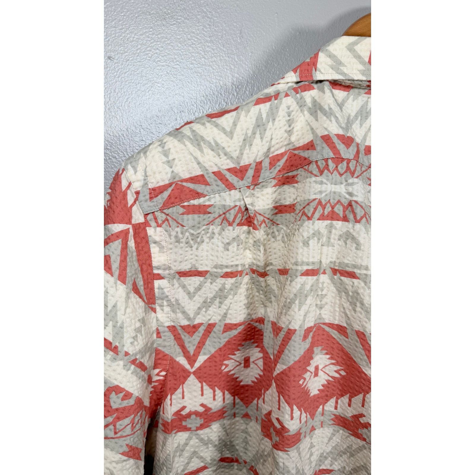RRL Ralph Lauren RRL Trade Blanket Printed Cotton Seersucker Shirt size L Size US L / EU 52-54 / 3 - 12 Thumbnail