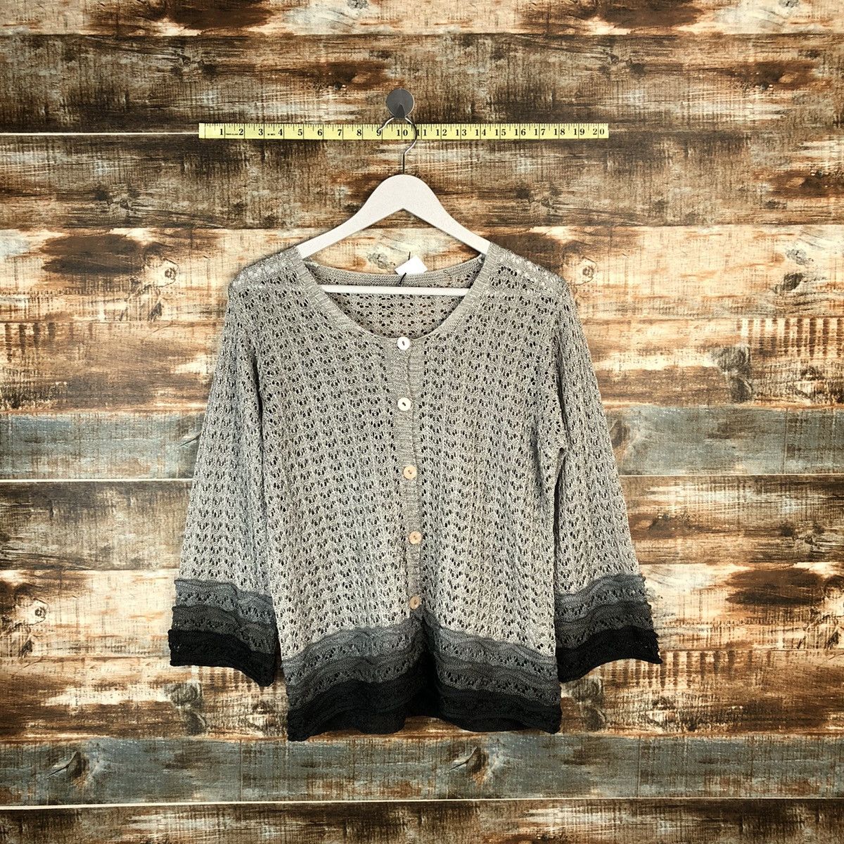 Japanese Brand Japanese Brand Grey Cardigan Knitwear #A1637 Size M / US 6-8 / IT 42-44 - 1 Thumbnail