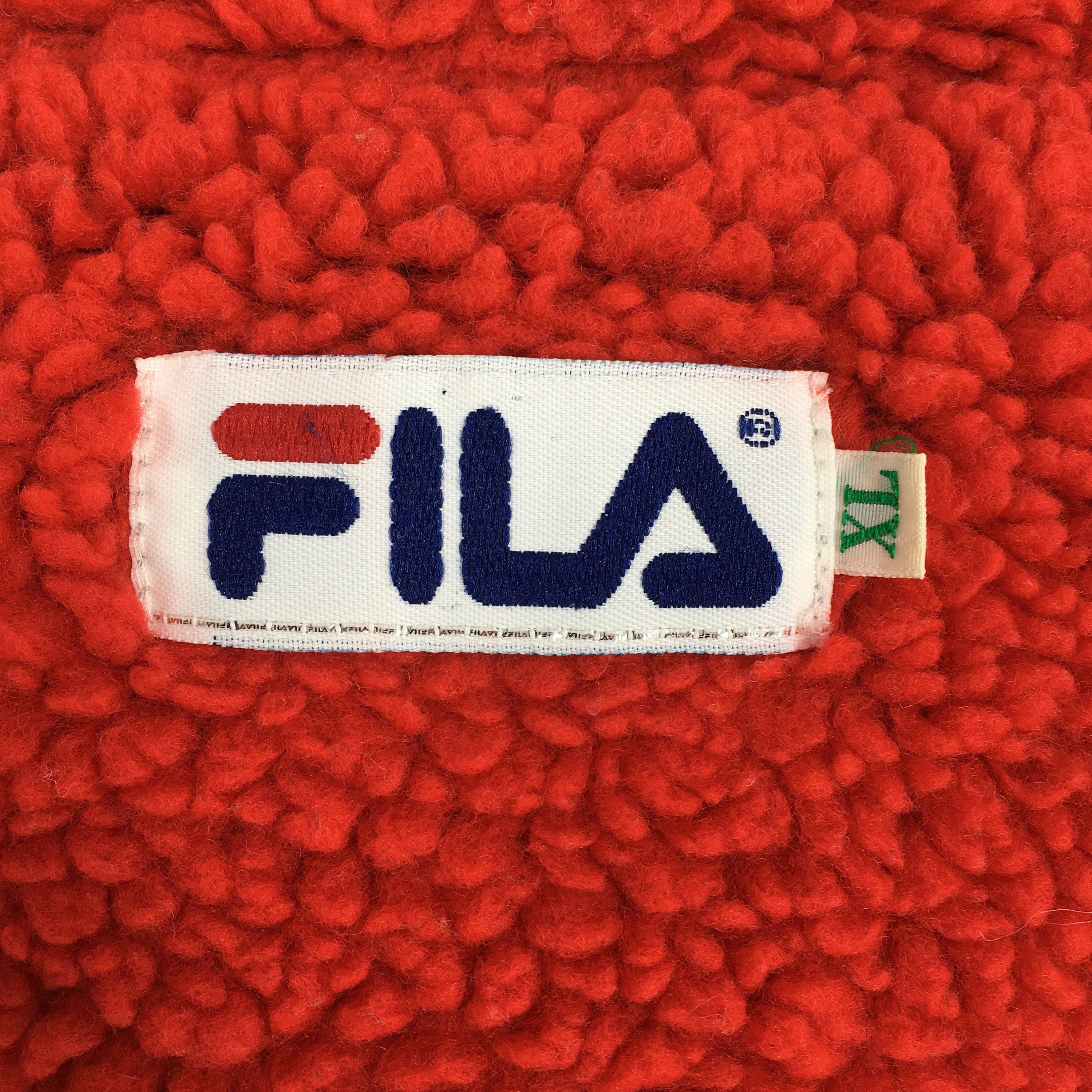 Fila Vintage 90's Fila Sherpa Hoodie Parka Winter Jacket XLarge Size US XL / EU 56 / 4 - 5 Thumbnail