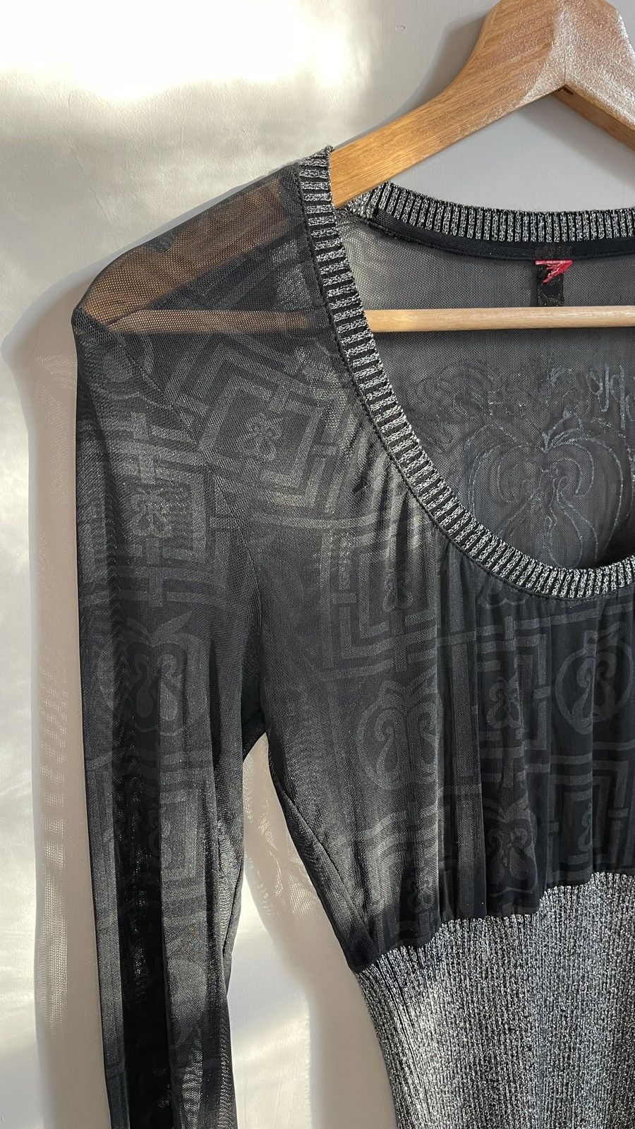 Vintage y2k Apple Bottoms mesh and silver sparkle top Size XS / US 0-2 / IT 36-38 - 3 Thumbnail