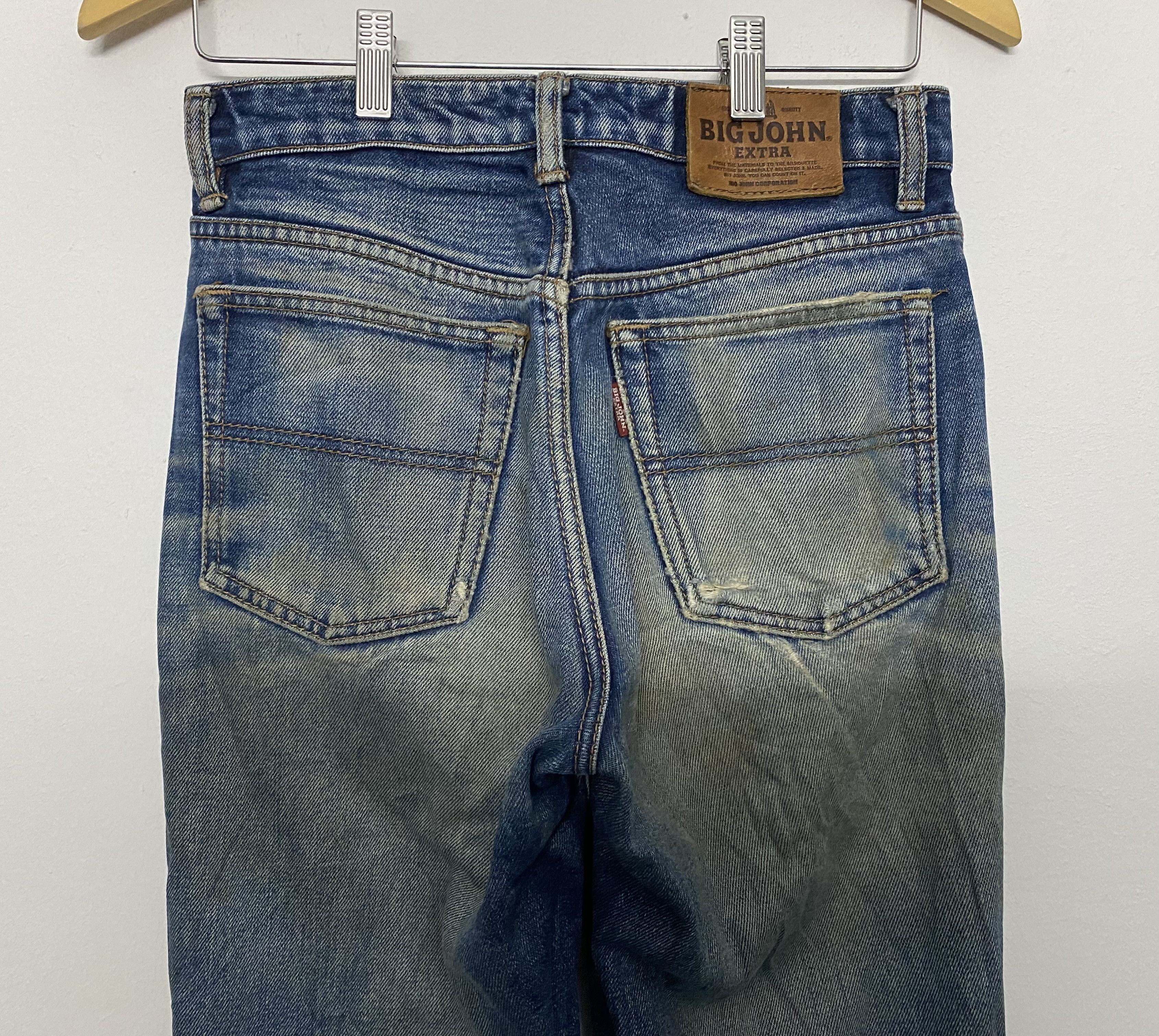 Big John 90s BIG JOHN EXTRA Japan Denim Distressed Worn Faded Jeans Size US 29 - 6 Thumbnail