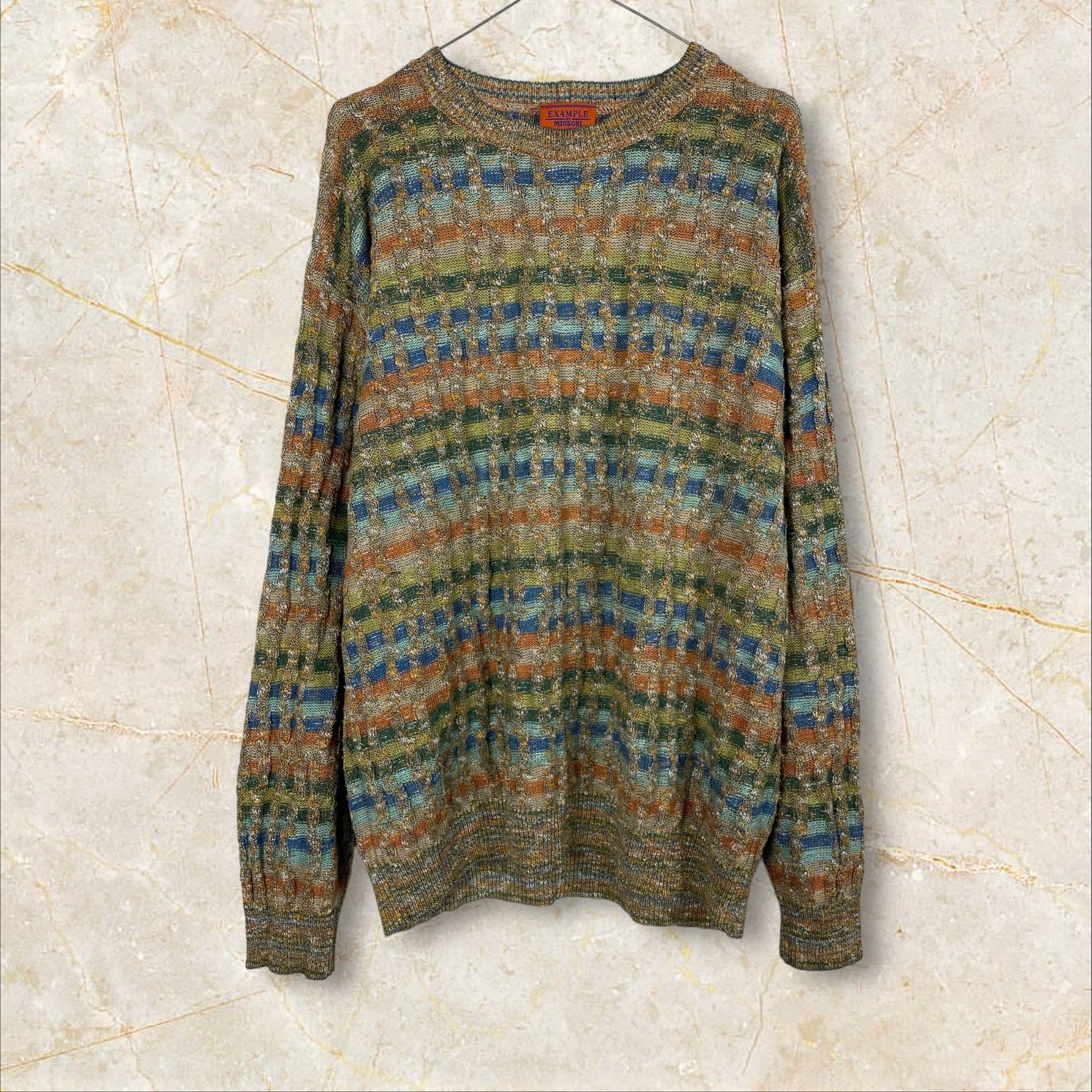 Missoni Vintage Example by Missoni Multi Coloured Crew Neck Sweater Size US M / EU 48-50 / 2 - 1 Thumbnail