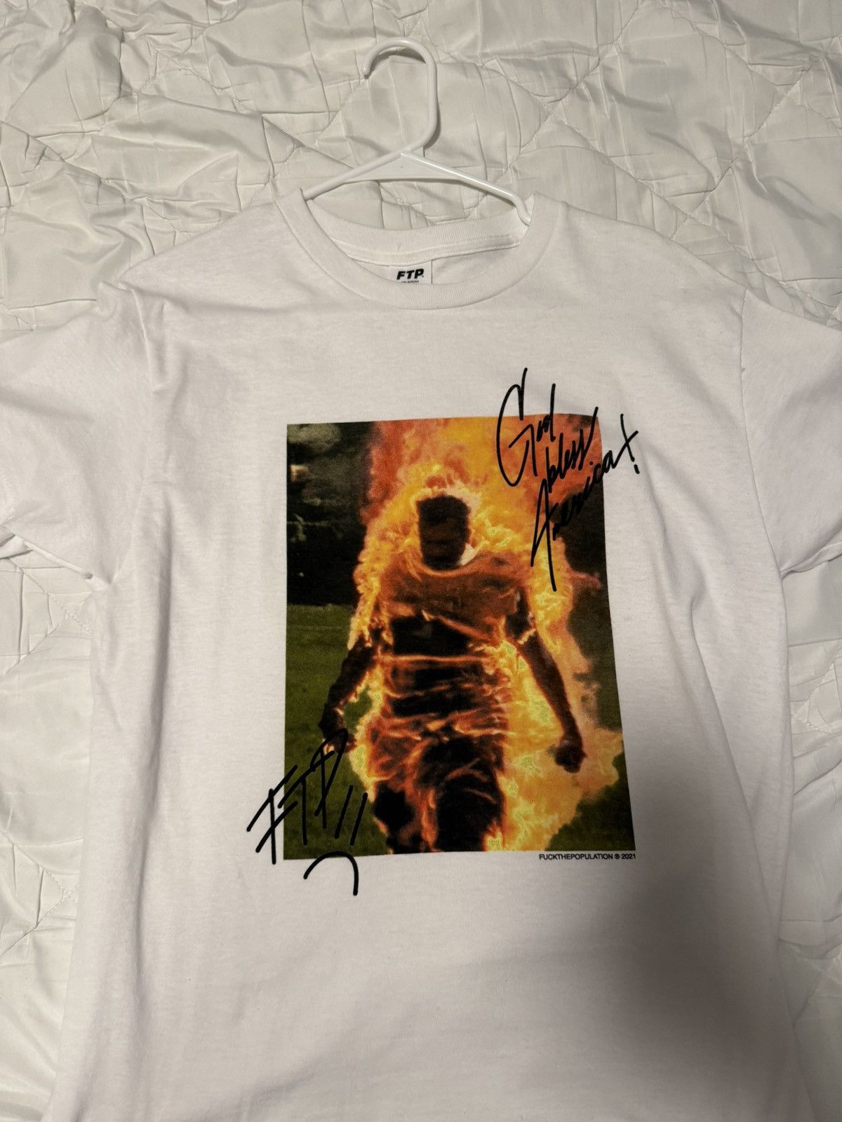 Fuck The Population Fuck the population god bless america! Tee Size US M / EU 48-50 / 2 - 1 Thumbnail