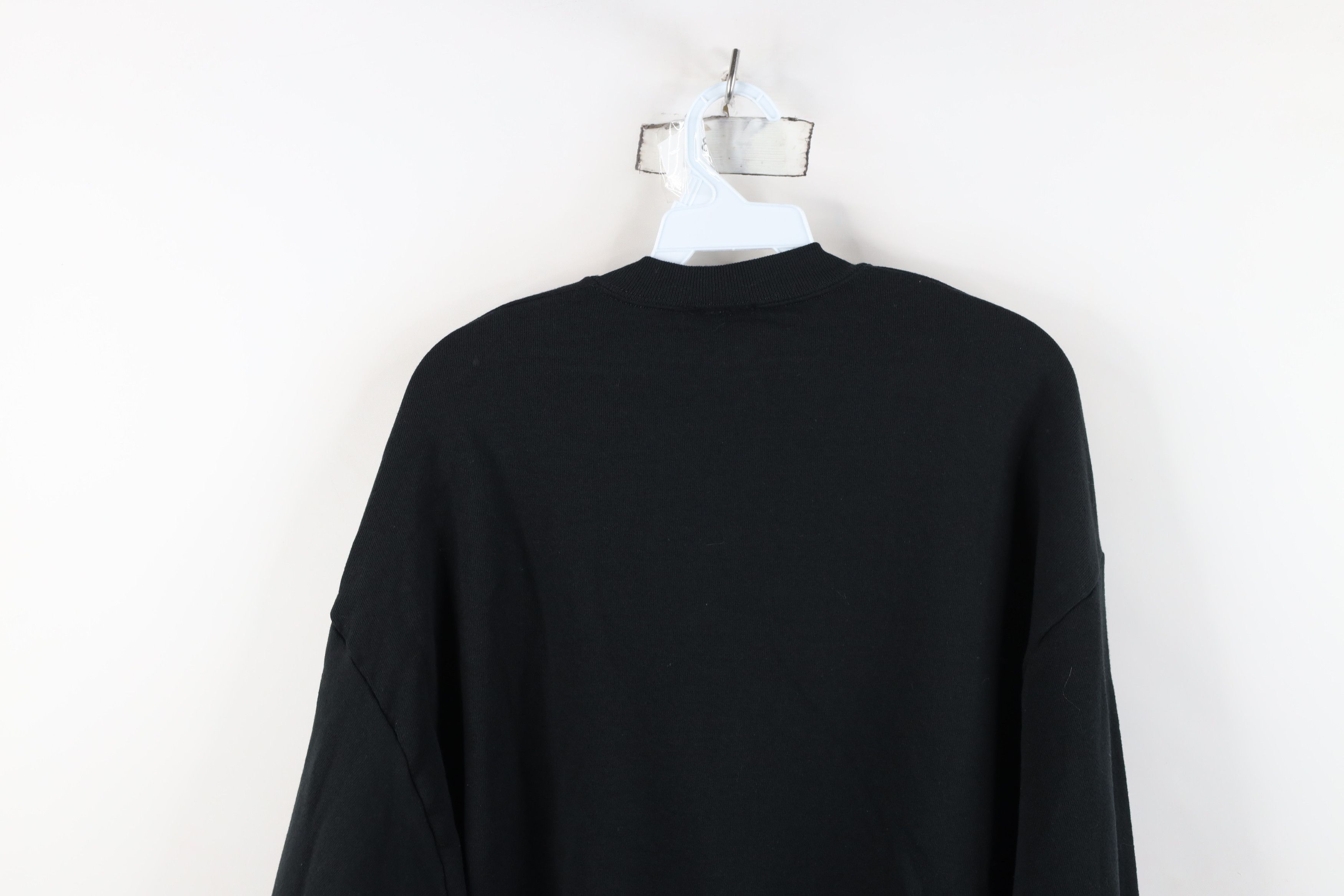Vintage Vintage 90s Streetwear Blank Crewneck Sweatshirt Black USA Size US XL / EU 56 / 4 - 11 Thumbnail