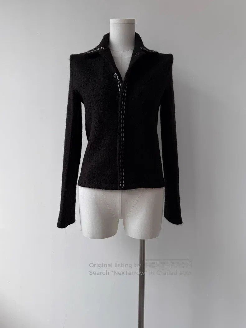 Yohji Yamamoto Yohji Yamamoto 2000AW Minimalist Shiny Thread Nested Wool Size ONE SIZE - 2 Thumbnail