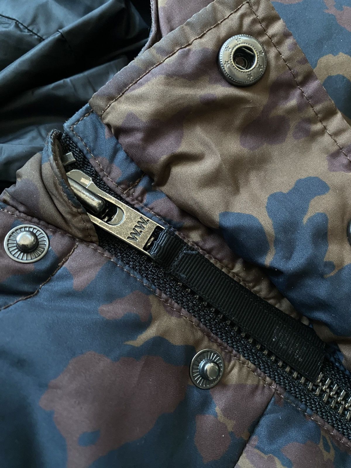 Wood Wood Wood Wood Camo Brown/Black Down Jacket Size US M / EU 48-50 / 2 - 5 Thumbnail