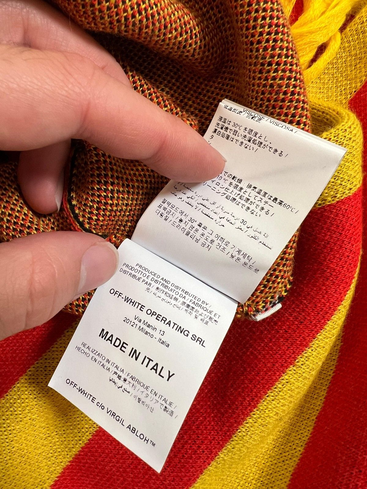 Off-White Off white scarf yellow Size ONE SIZE - 8 Thumbnail