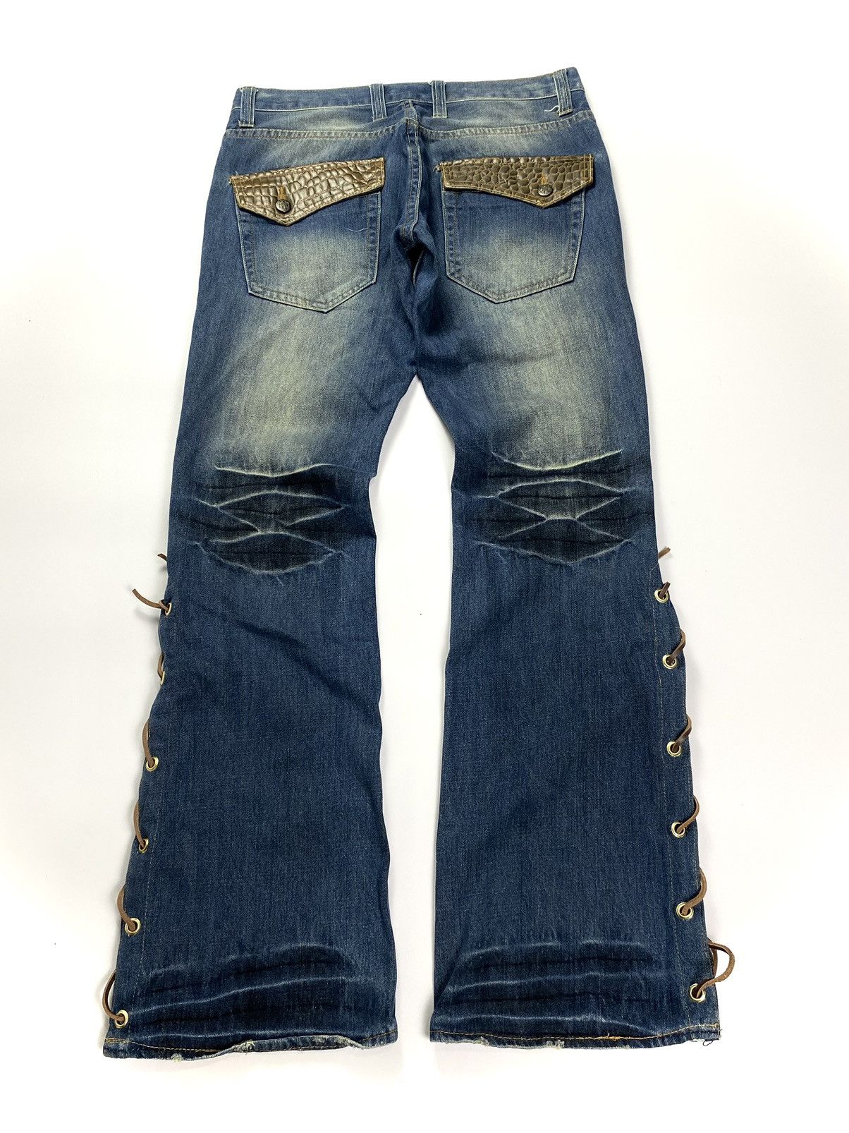 GOSTAR DE FUGA Lace up flare jeans rootthree ifsixwasnine lgb style Size US 30 / EU 46 - 3 Thumbnail