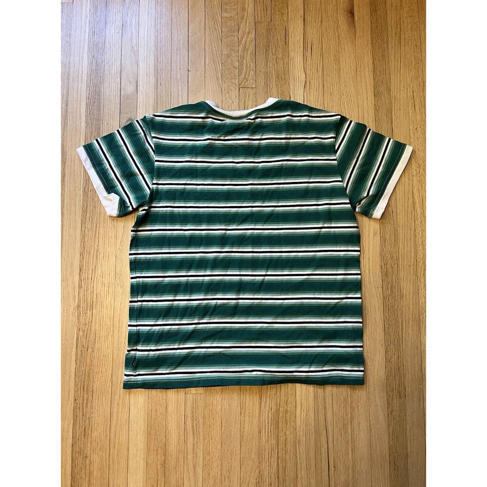 Huf HUF Stripped Short Sleeve Green T Shirt Size Men’s Small Size US S / EU 44-46 / 1 - 4 Thumbnail