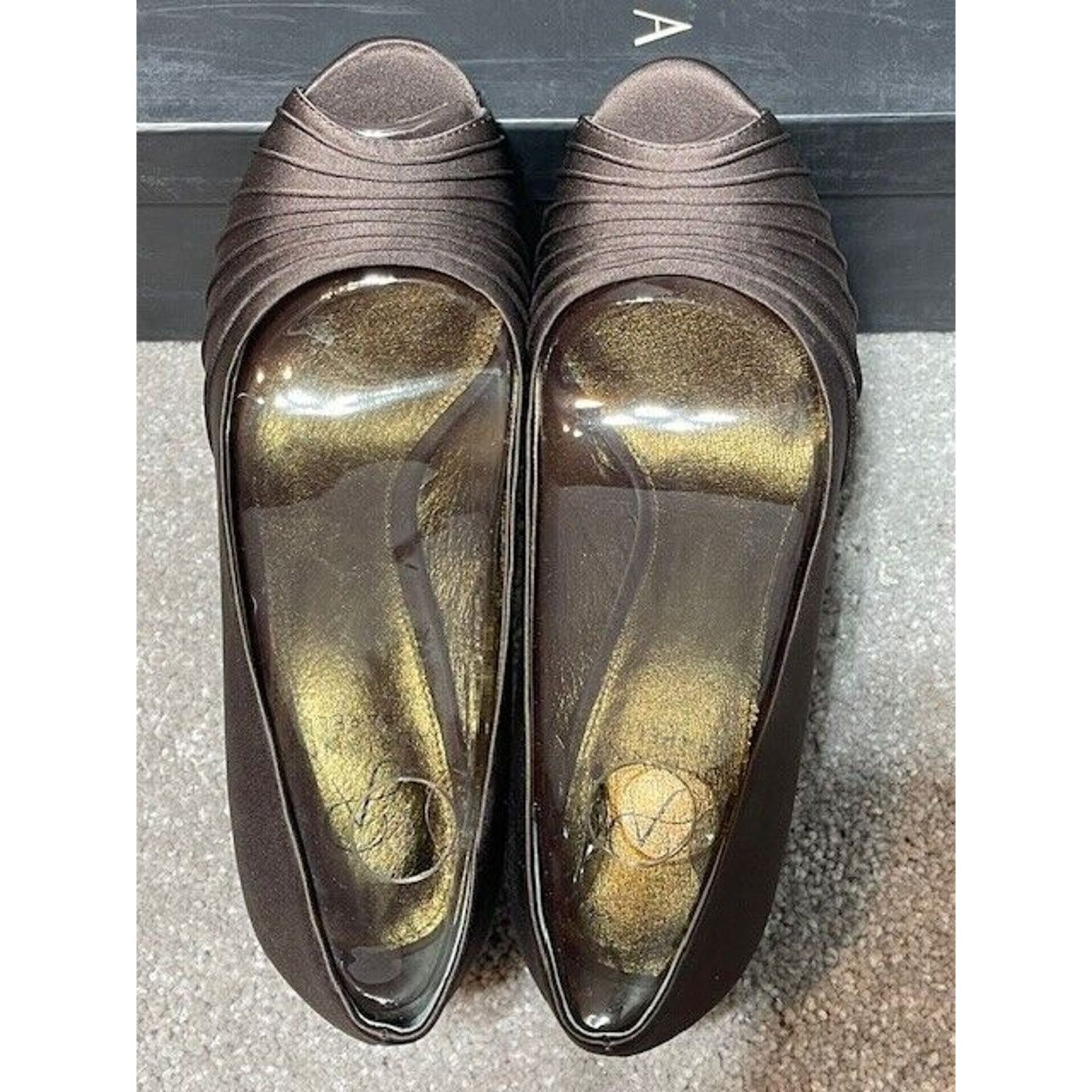 Adrianna Papell Adrianna Papell Farrel Heels Womens 6M Chocolate Lux Satin Size US 6 / IT 36 - 5 Thumbnail