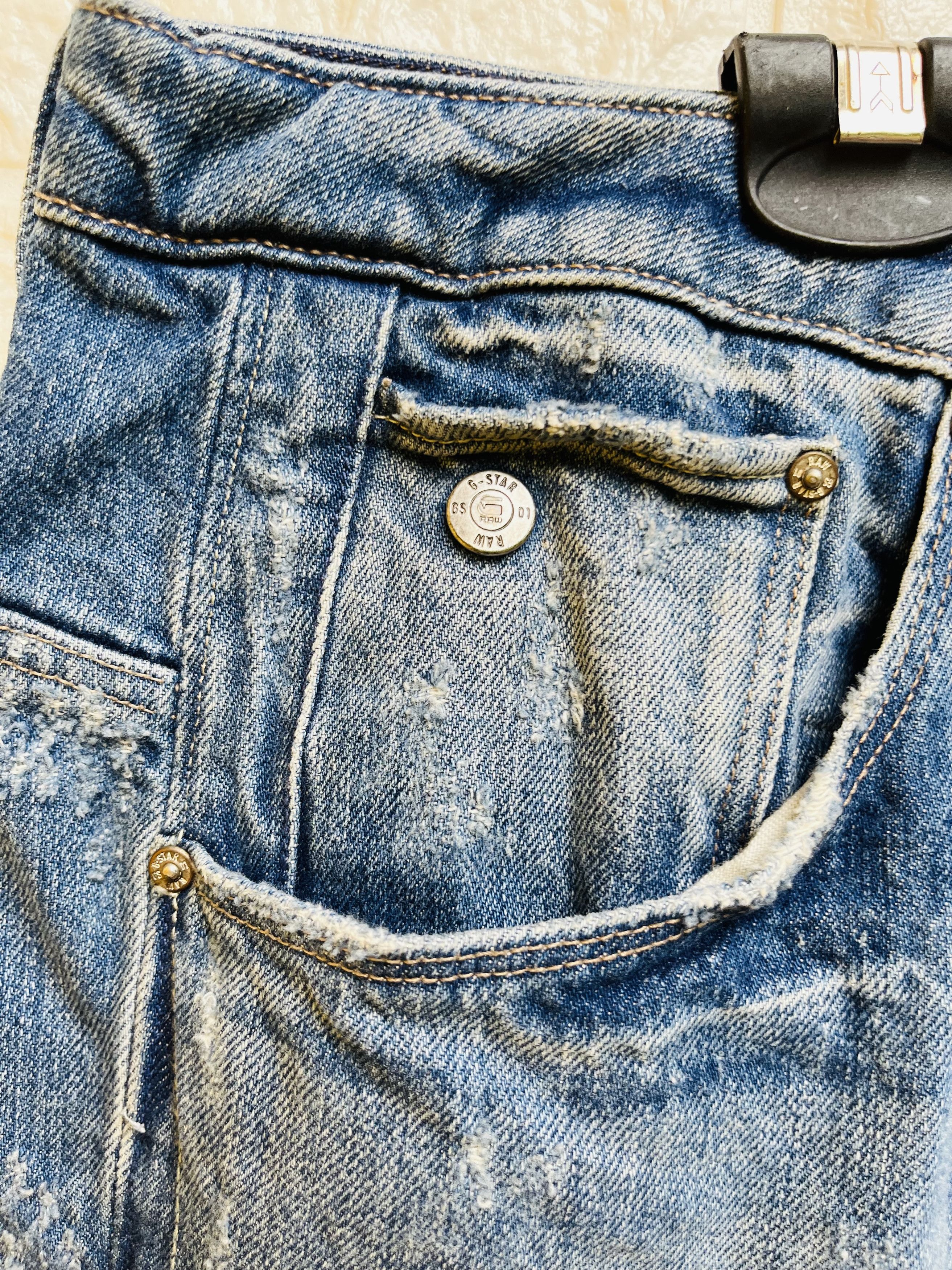 G-Star × Japanese Brand Vintage G-Star Raw Distressed Japan Designer Fashion Style Size US 32 / EU 48 - 6 Thumbnail