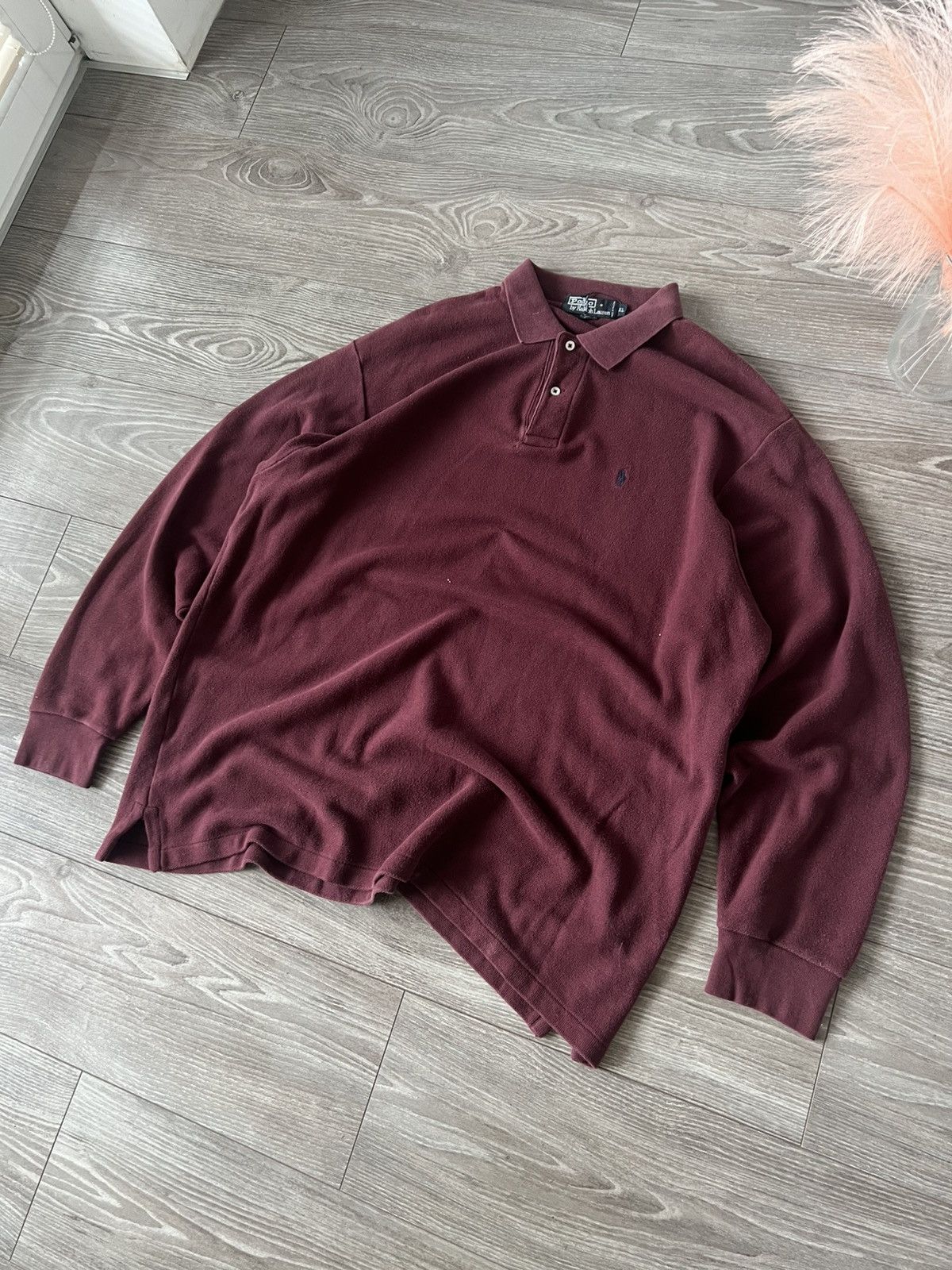 Polo Ralph Lauren × Ralph Lauren × Vintage ‼️Polo Ralph Lauren Vintage Knit Logo Casual LongSleeve Shirt Size US XL / EU 56 / 4 - 9 Thumbnail