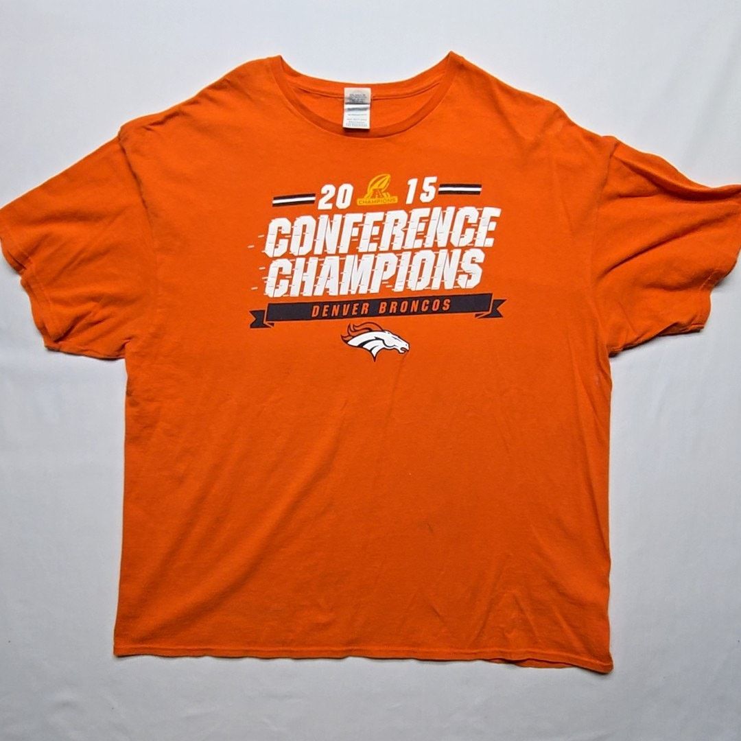 NFL Denver Broncos AFC Conference Champions Tee Orange 2XL Shirt Size US XXL / EU 58 / 5 - 1 Thumbnail