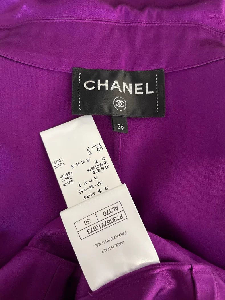 Chanel Chanel 22a purple silk shirt Size XS / US 0-2 / IT 36-38 - 3 Thumbnail