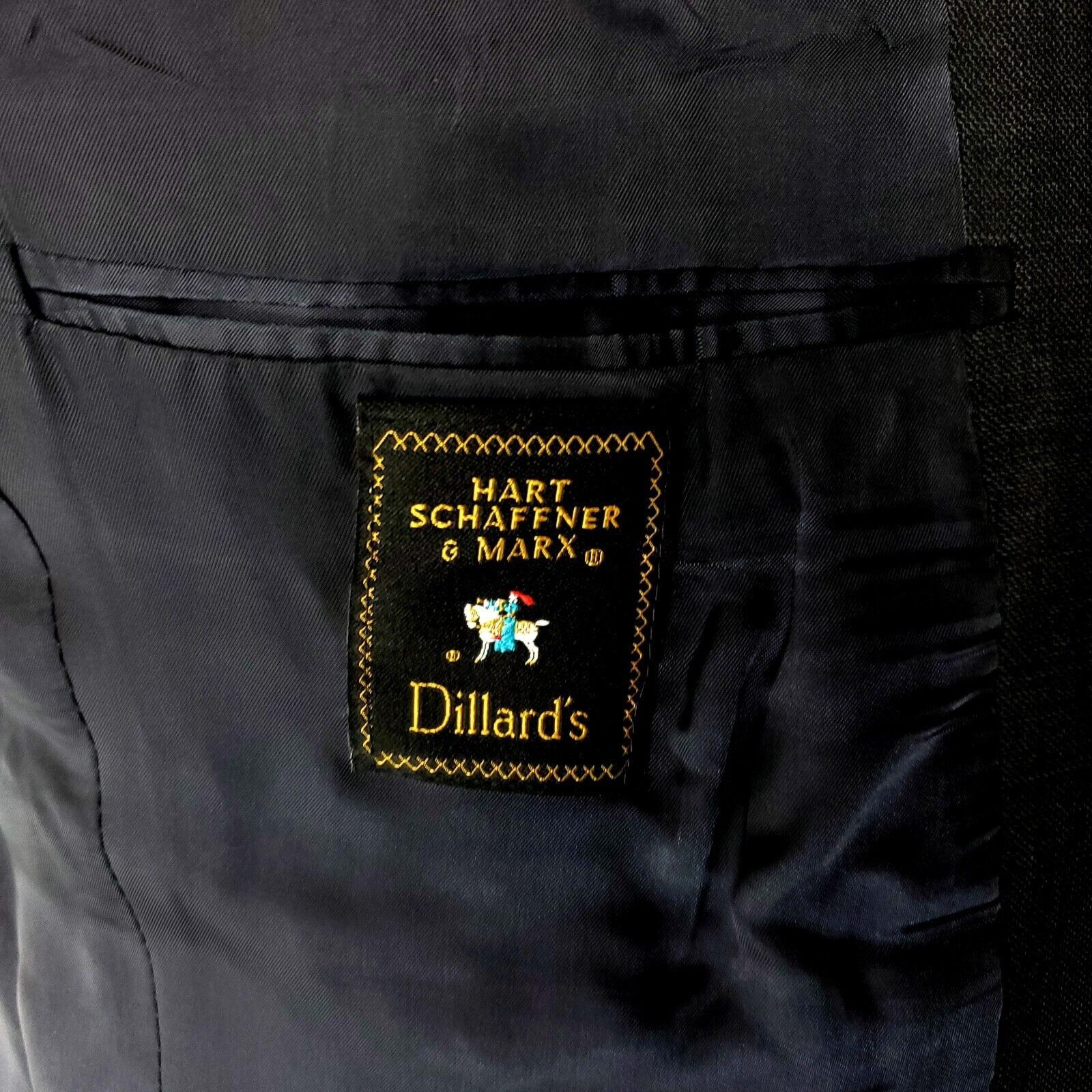 Hart Schaffner Marx Hart Schaffner Marx Wool 2 Button Blazer 38R Gray Blue Twill Size 38R - 7 Thumbnail