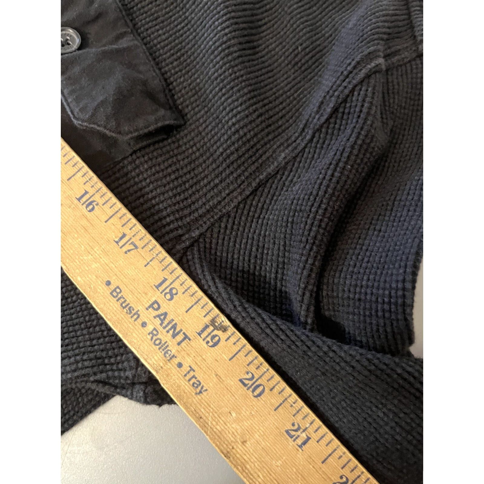 Michael Kors Michael Kors Shirt Mens L Thermal Waffle 1/4 Snap Long Sleeve Stretch Black Size US L / EU 52-54 / 3 - 5 Thumbnail