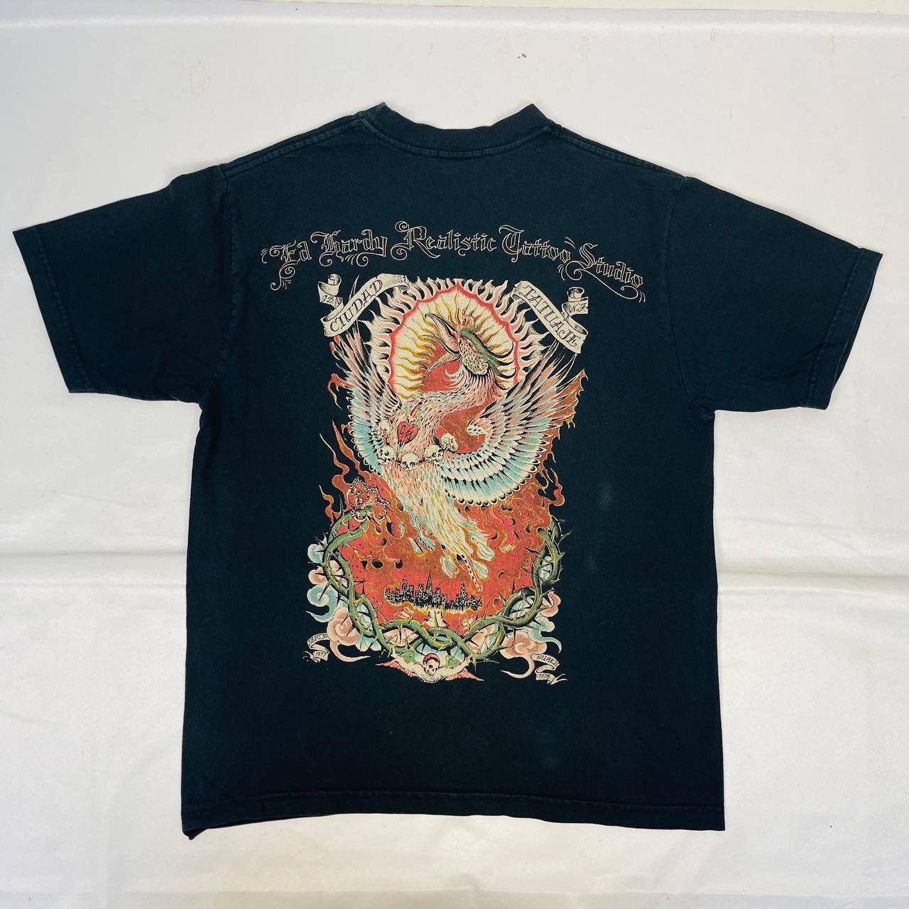 Ed Hardy Vintage Ed Hardy X Sugar Cane Realistic Tatto Studio T shirt Size US S / EU 44-46 / 1 - 2 Thumbnail