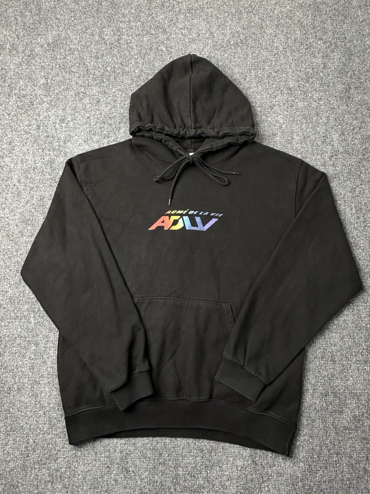 Other Mens Hoodie ADLV Acne De La Vie Black Rainbow Earth, Size XL Size US XL / EU 56 / 4 - 1 Thumbnail