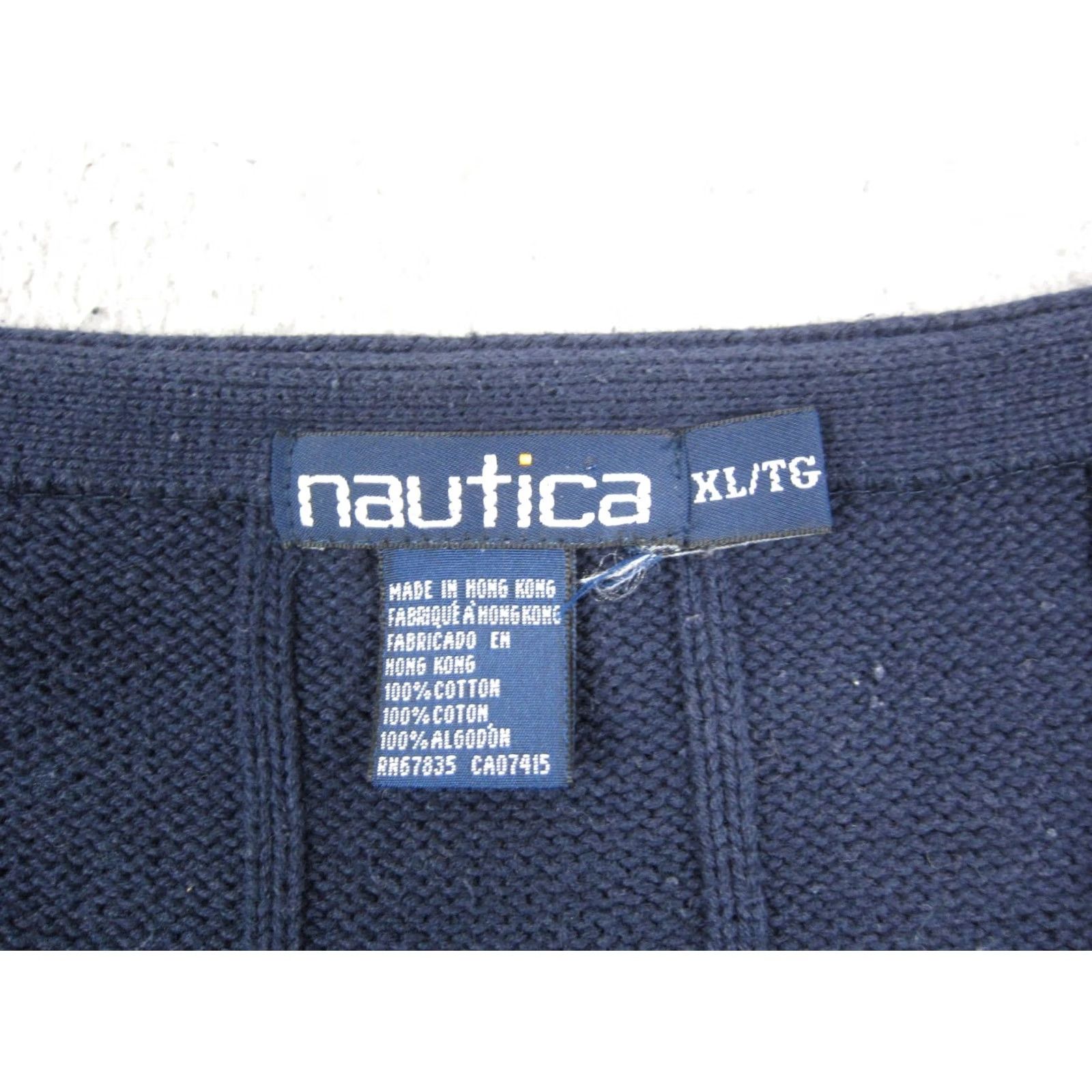 Nautica Vintage Nautica Sweater Vest Mens Extra Large Blue Argyle Knit Diamond 90s Size US XL / EU 56 / 4 - 3 Thumbnail