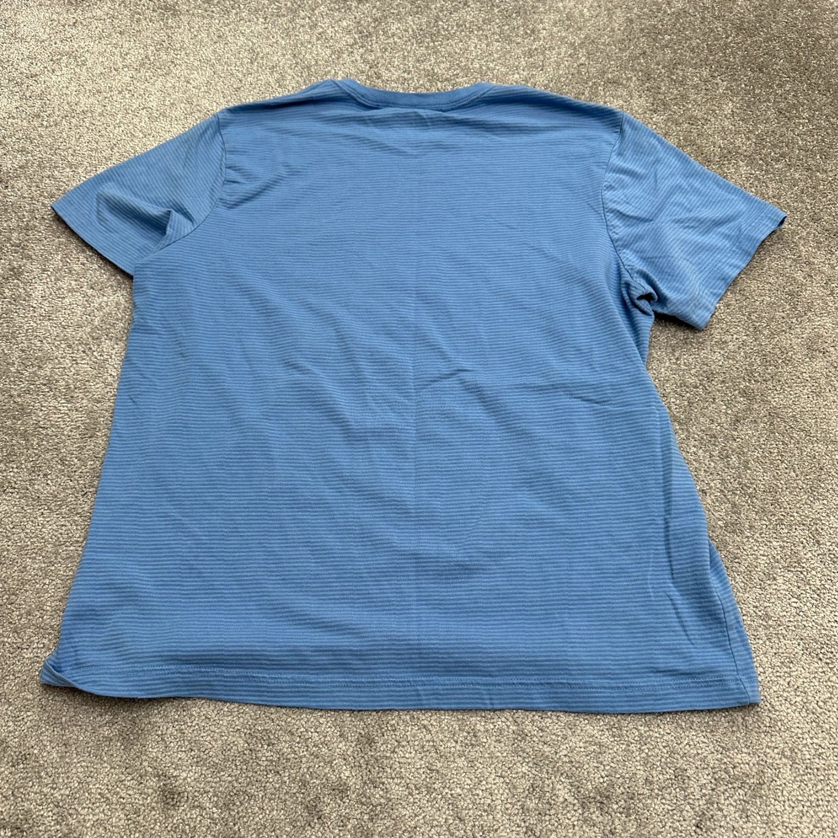 George GEORGE Shirt Mens XL Blue Striped Crew Neck Pocket Tee Adult Large Regular Fit BLUE Striped 90s? (No decade) Mens Size US XL / EU 56 / 4 - 2 Thumbnail