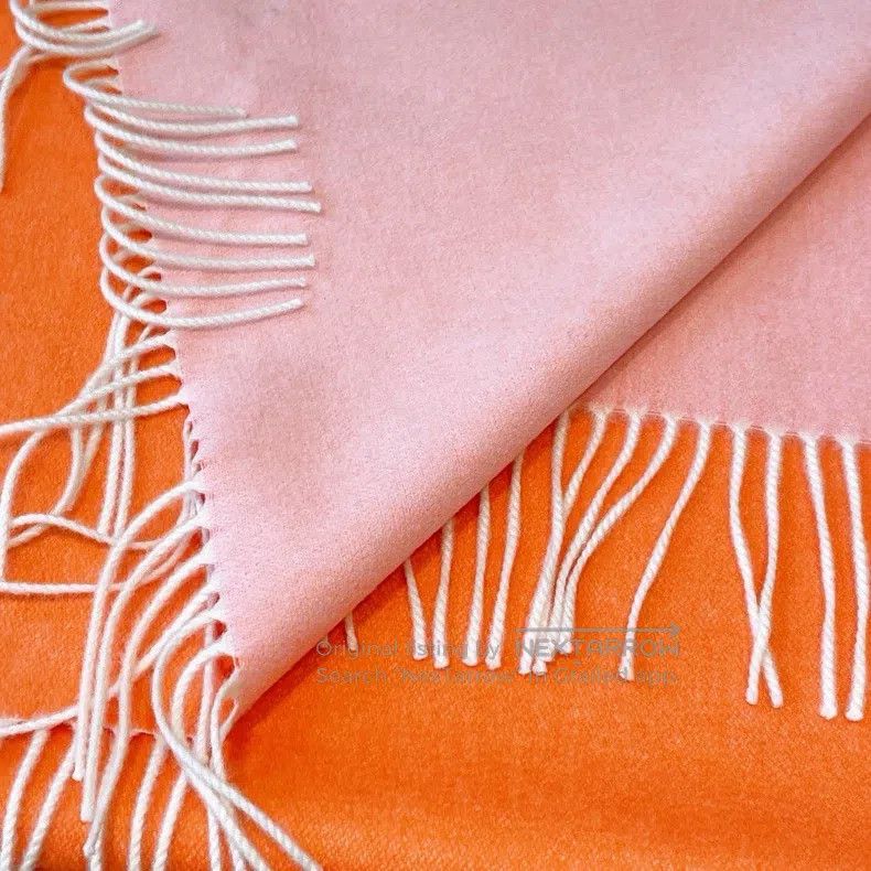 Loro Piana LORO PIANA size 185*45cm Two-Tone Pastel Pink Double-Sided Size ONE SIZE - 3 Thumbnail