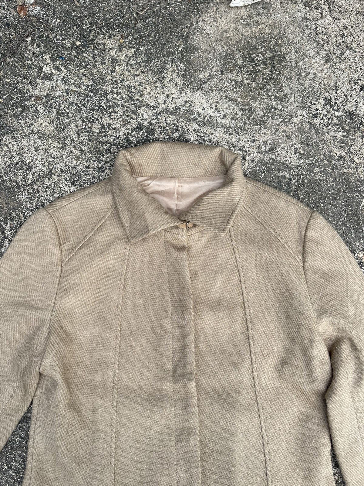 Designer Mico Coulier 2nd Nolley’s Beige Wool Jacket 38 Japan Size S / US 4 / IT 40 - 2 Thumbnail