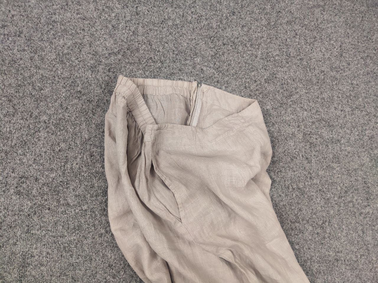 Vintage Grizas Design Minimalist Beige Linen Baggy Ankle Pants Size 32" / US 10 / IT 46 - 4 Thumbnail
