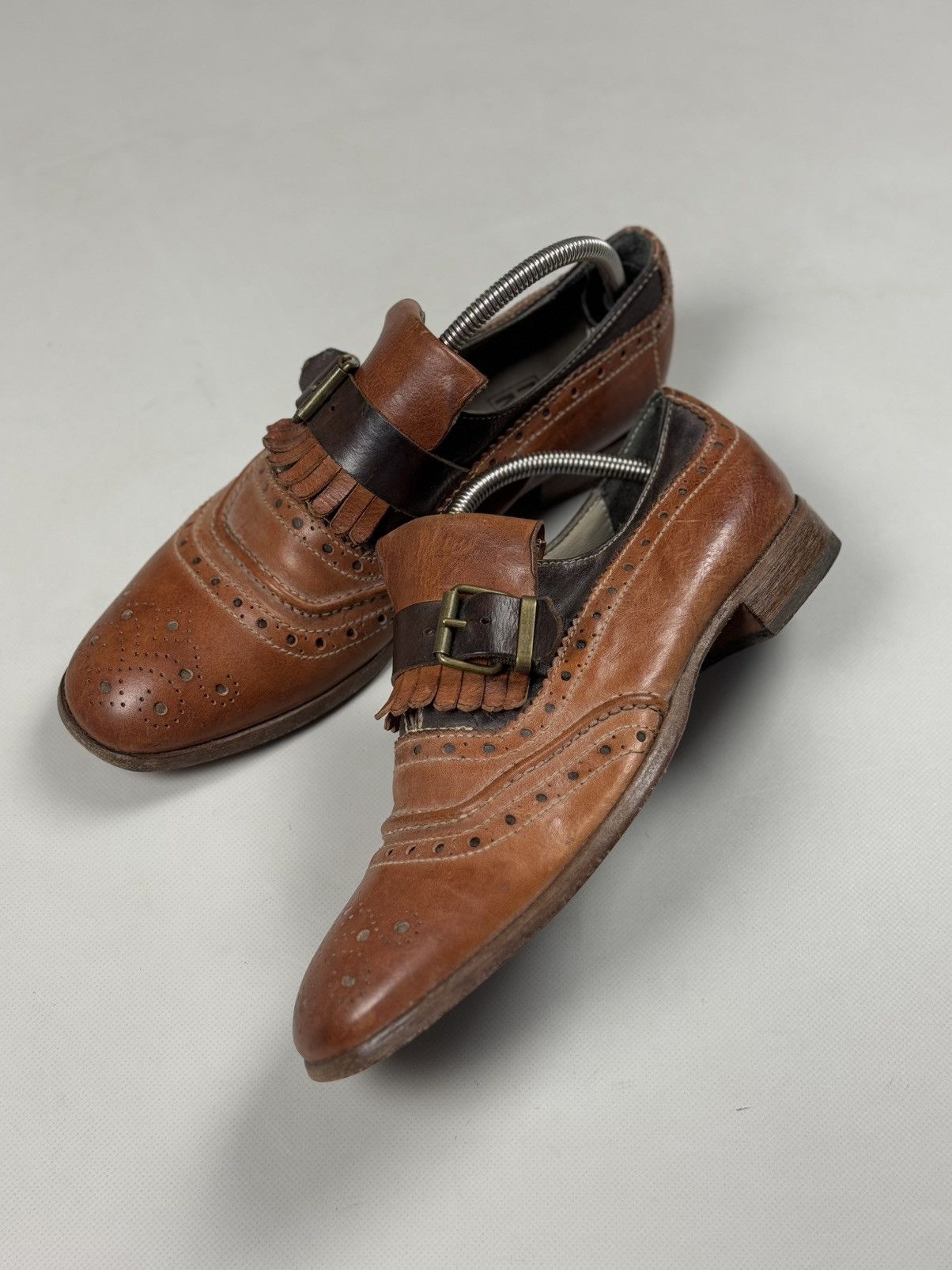 MoMA MOMA Men’s Avant-Garde Single Monk Leather Classic Shoes Size US 8 / EU 41 - 14 Thumbnail