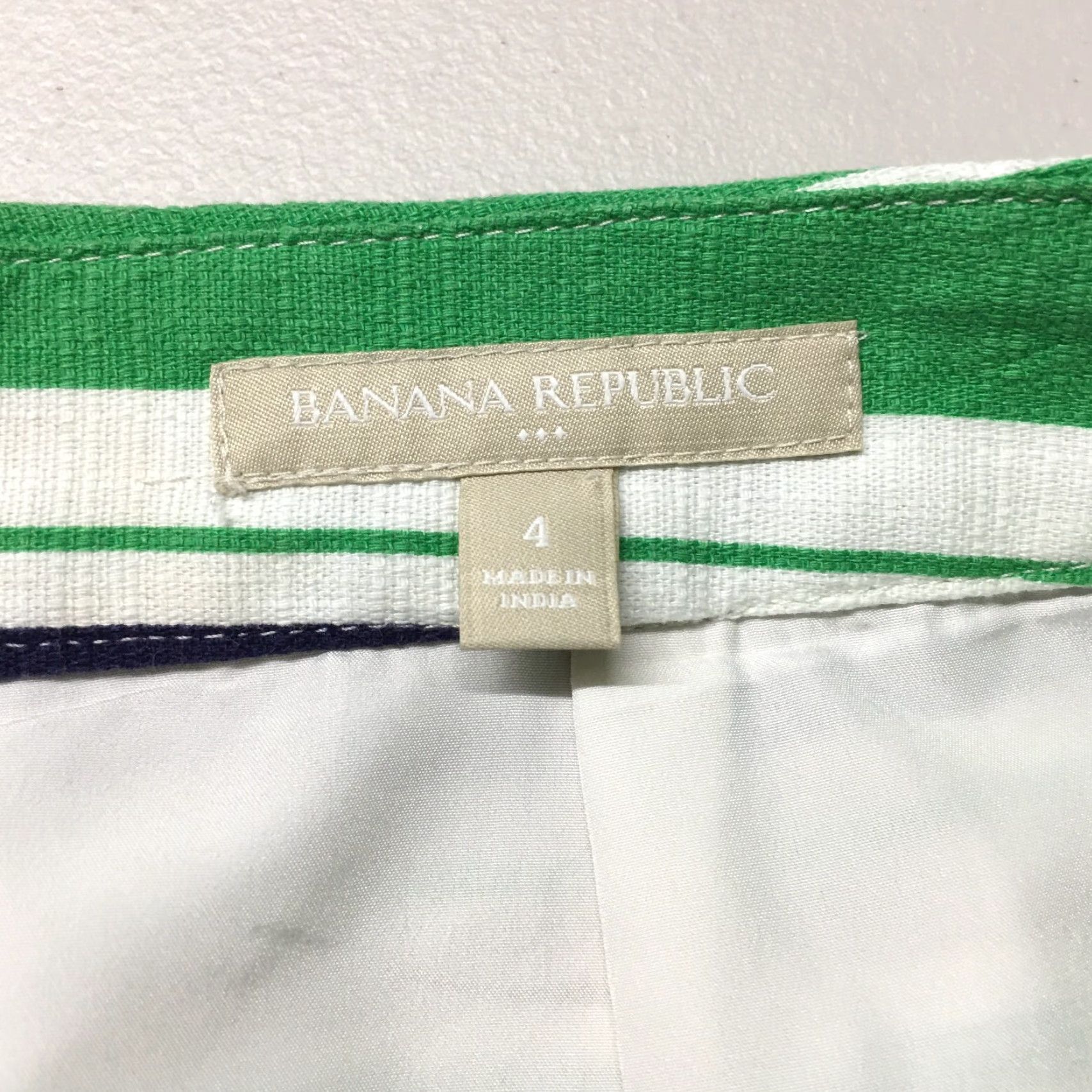 Banana Republic Banana Republic Skirt Womens 4 Multicolor Back Zip Slit Casual Knee Length Striped Straight & Pencil Womens Size 12 Size 34" / US 12 / IT 48 - 7 Thumbnail